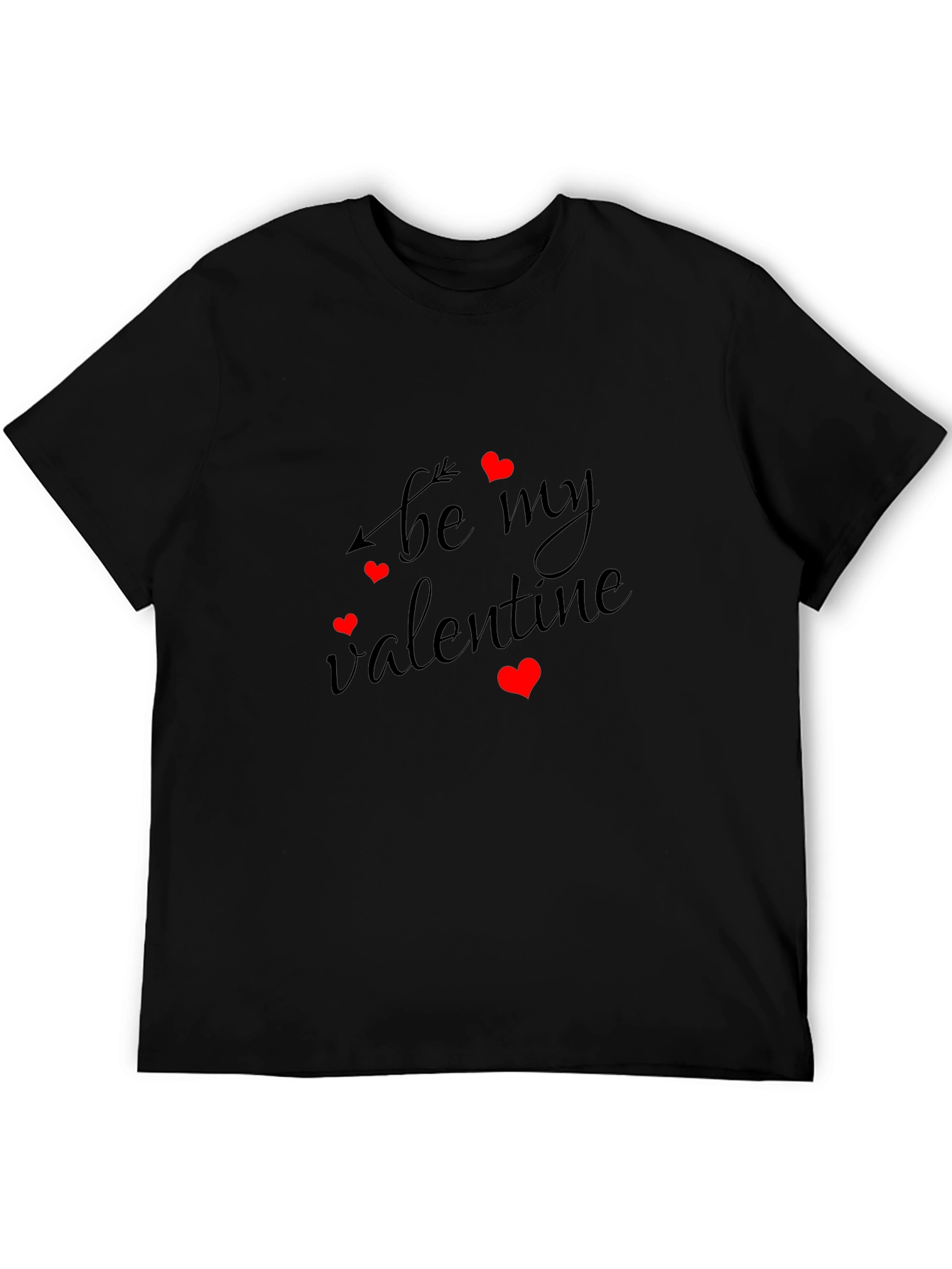Be My Valentine T-Shirt - Black Heart Design