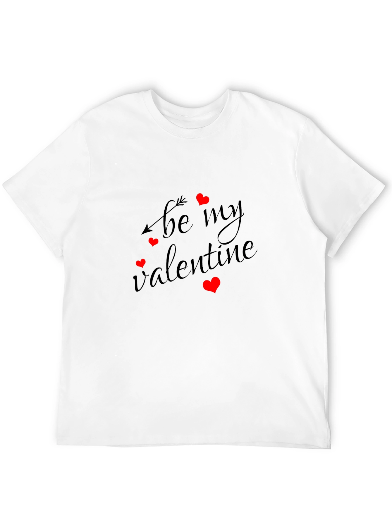 Be My Valentine T-Shirt - Black Heart Design