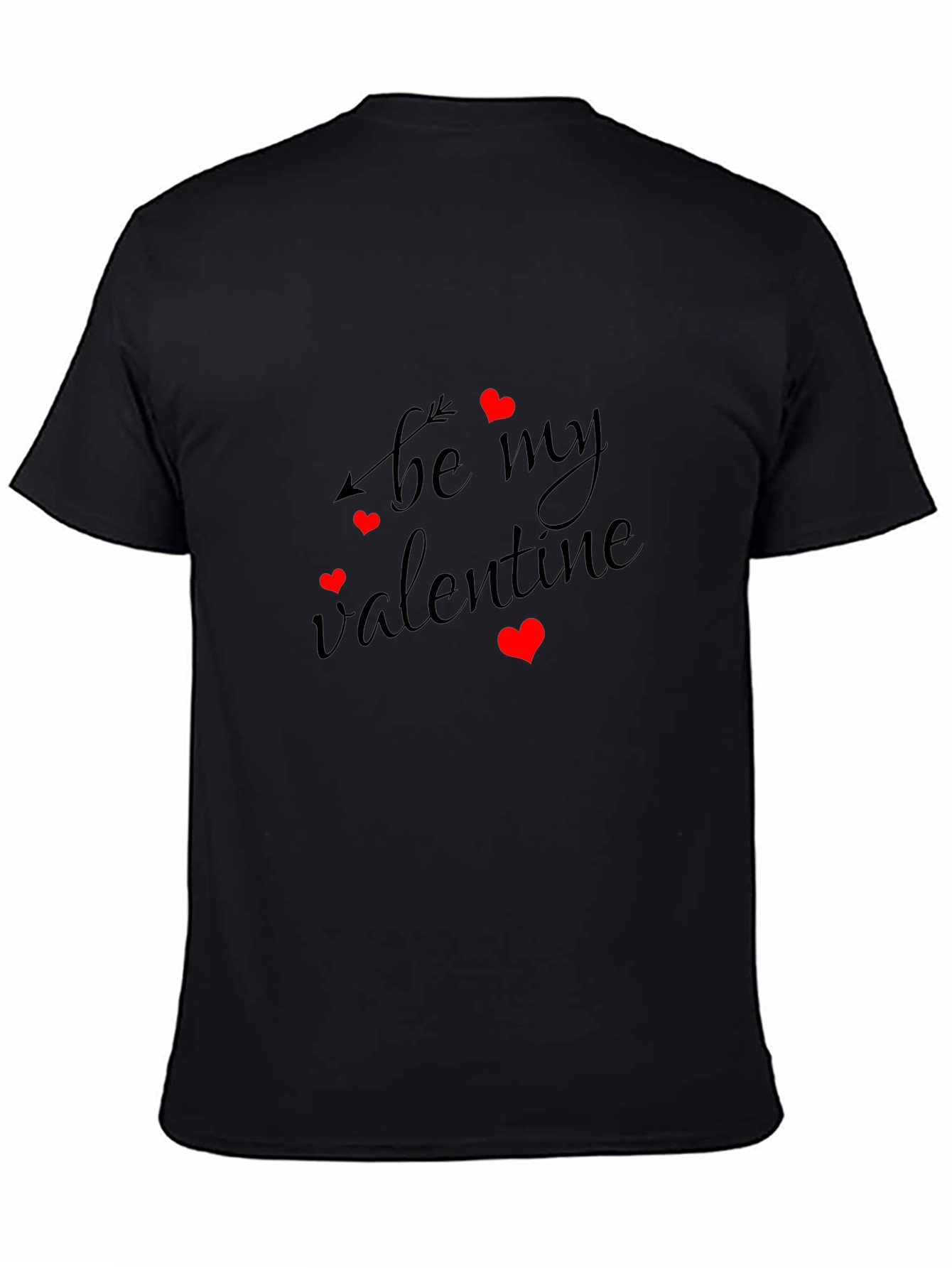 Be My Valentine T-Shirt - Black Heart Design