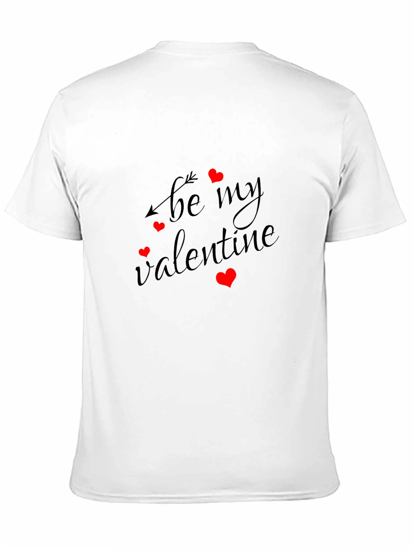 Be My Valentine T-Shirt - Black Heart Design