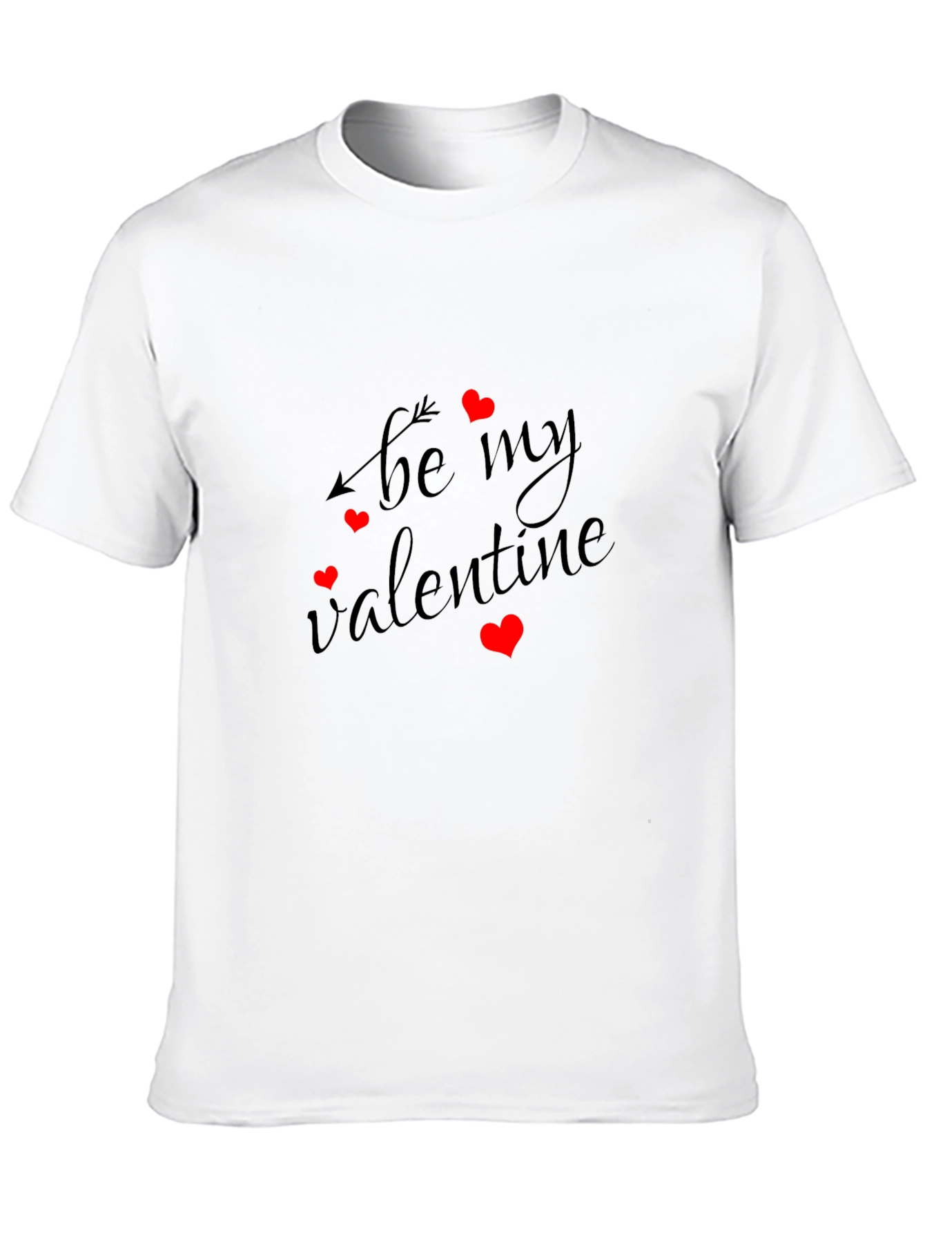 Be My Valentine T-Shirt - Black Heart Design