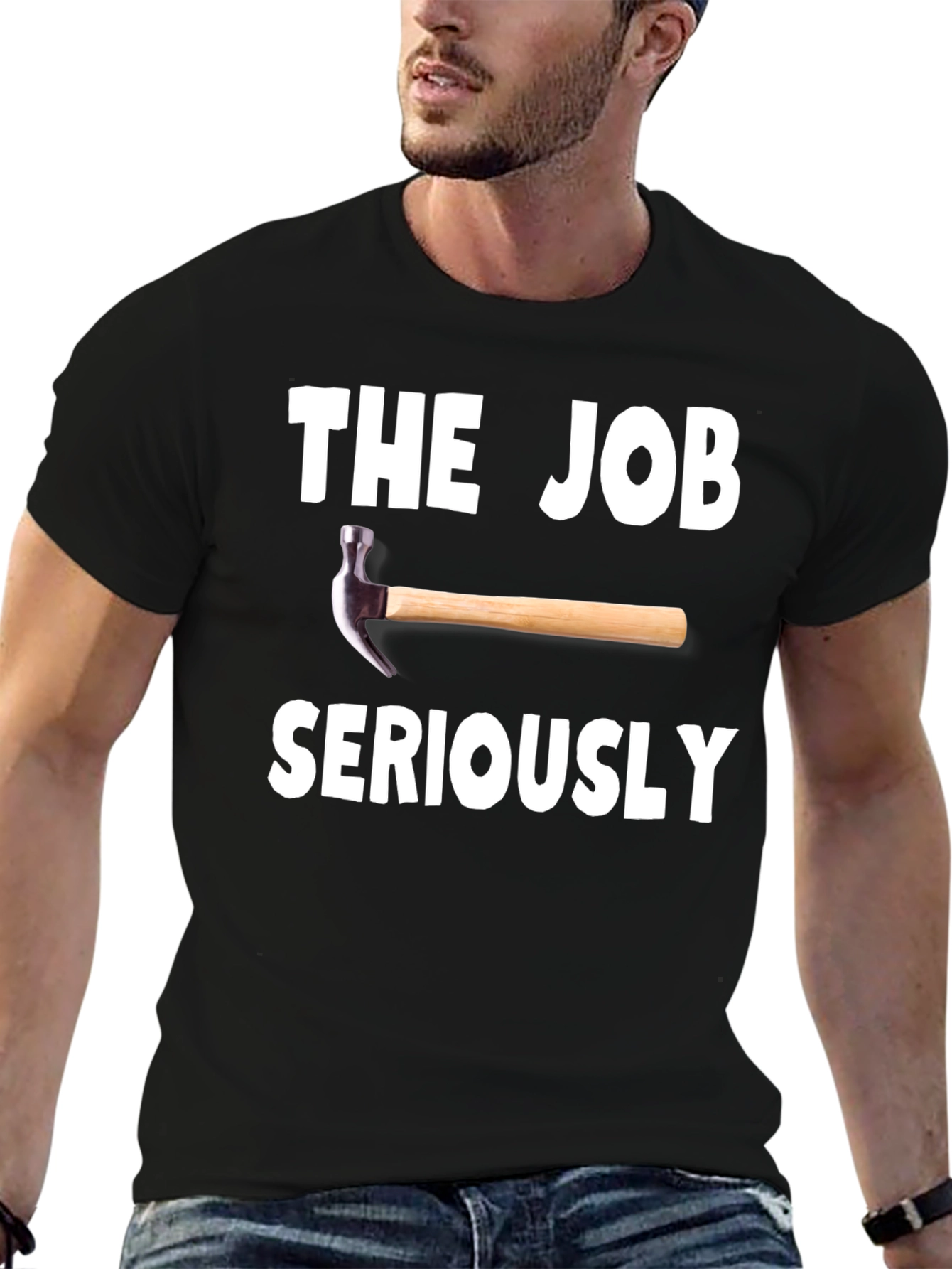 The Job Hammer Seriously Black T-Shirt