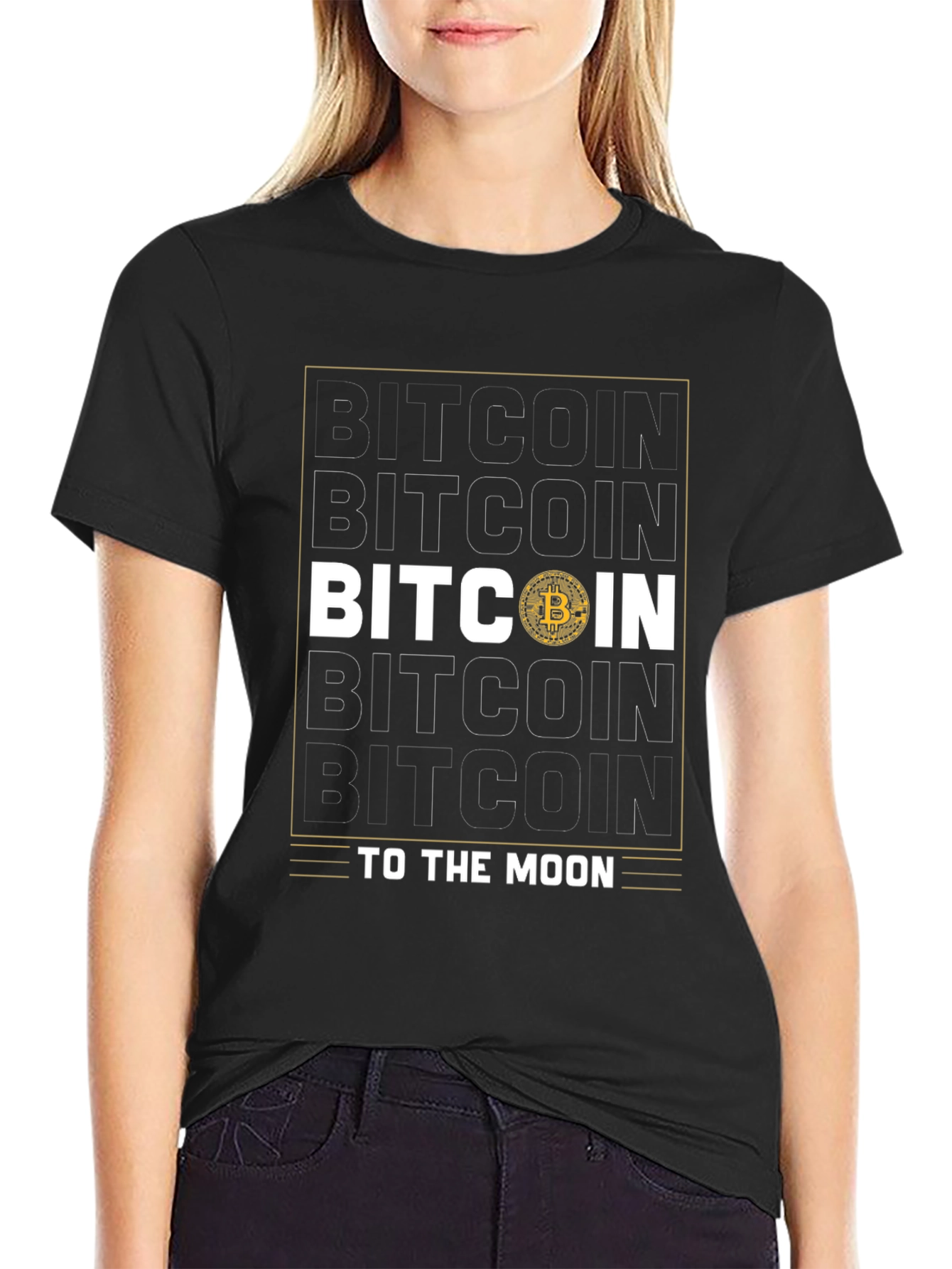 Bitcoin To The Moon Graphic T-Shirt - Crypto Tee