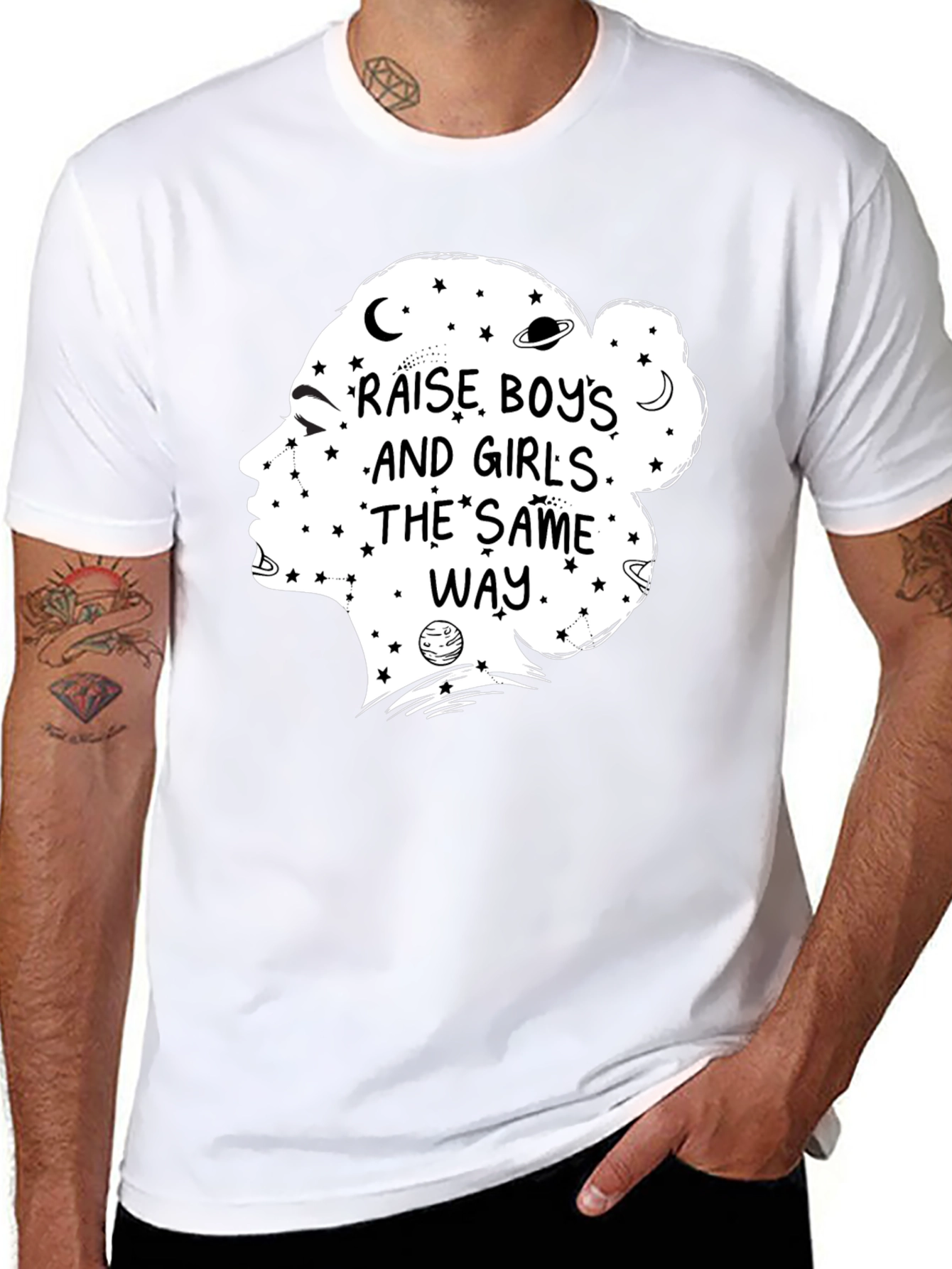 Raise Boys and Girls the Same Way Graphic Tee