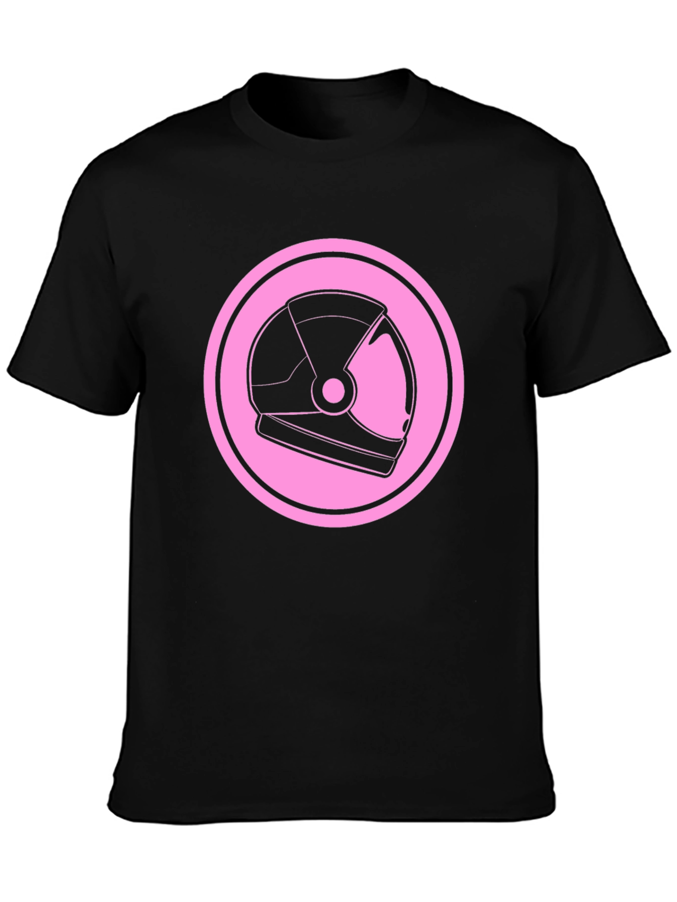 Astronaut Helmet Graphic Tee - Black