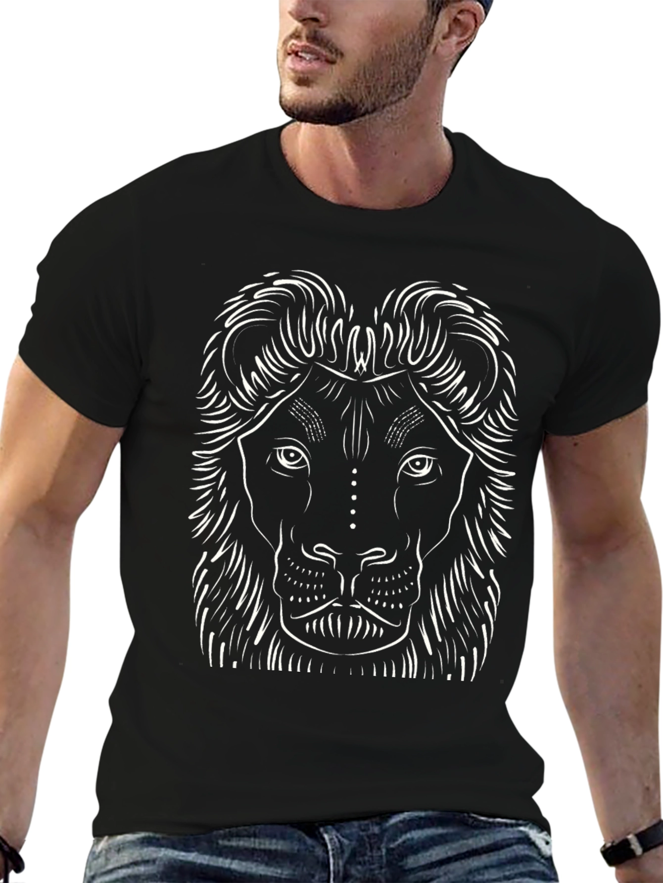 Black Lion Graphic Tee - Bold Style