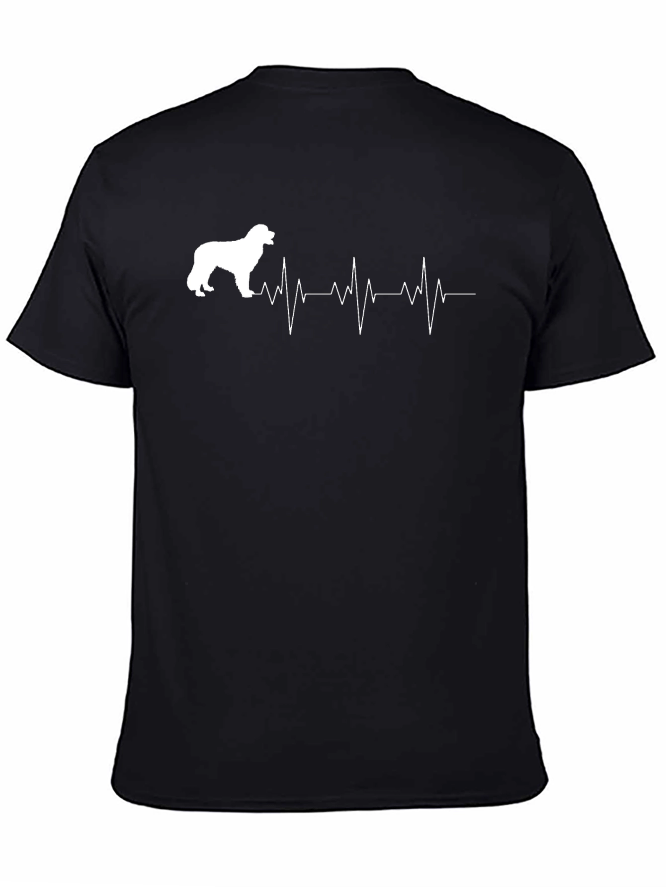 Dog Breed Heartbeat Graphic Tee - Black