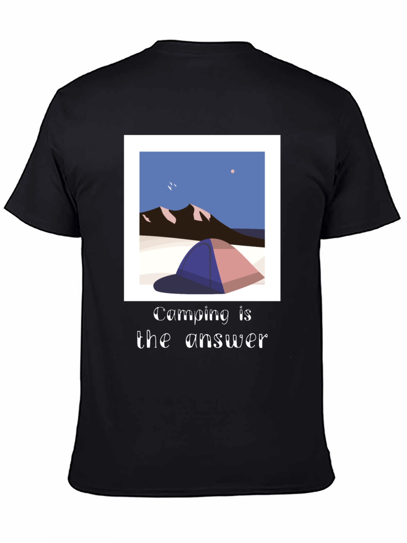 Camping is the Answer Graphic Tee - Black