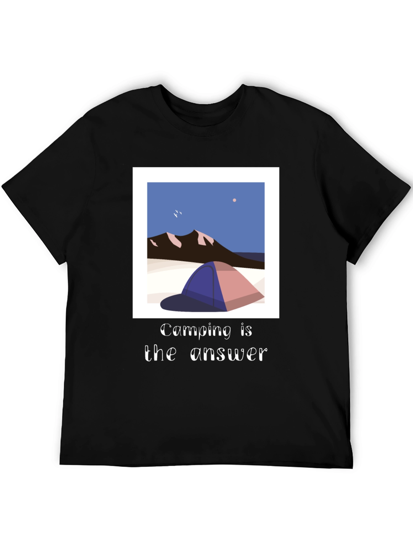 Camping is the Answer Graphic Tee - Black