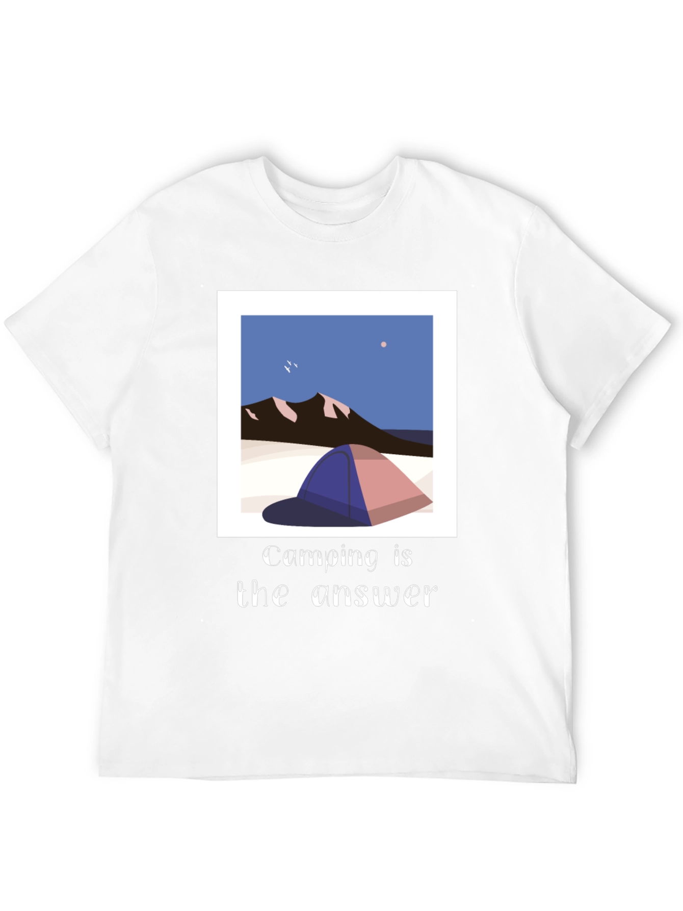 Camping is the Answer Graphic Tee - Black