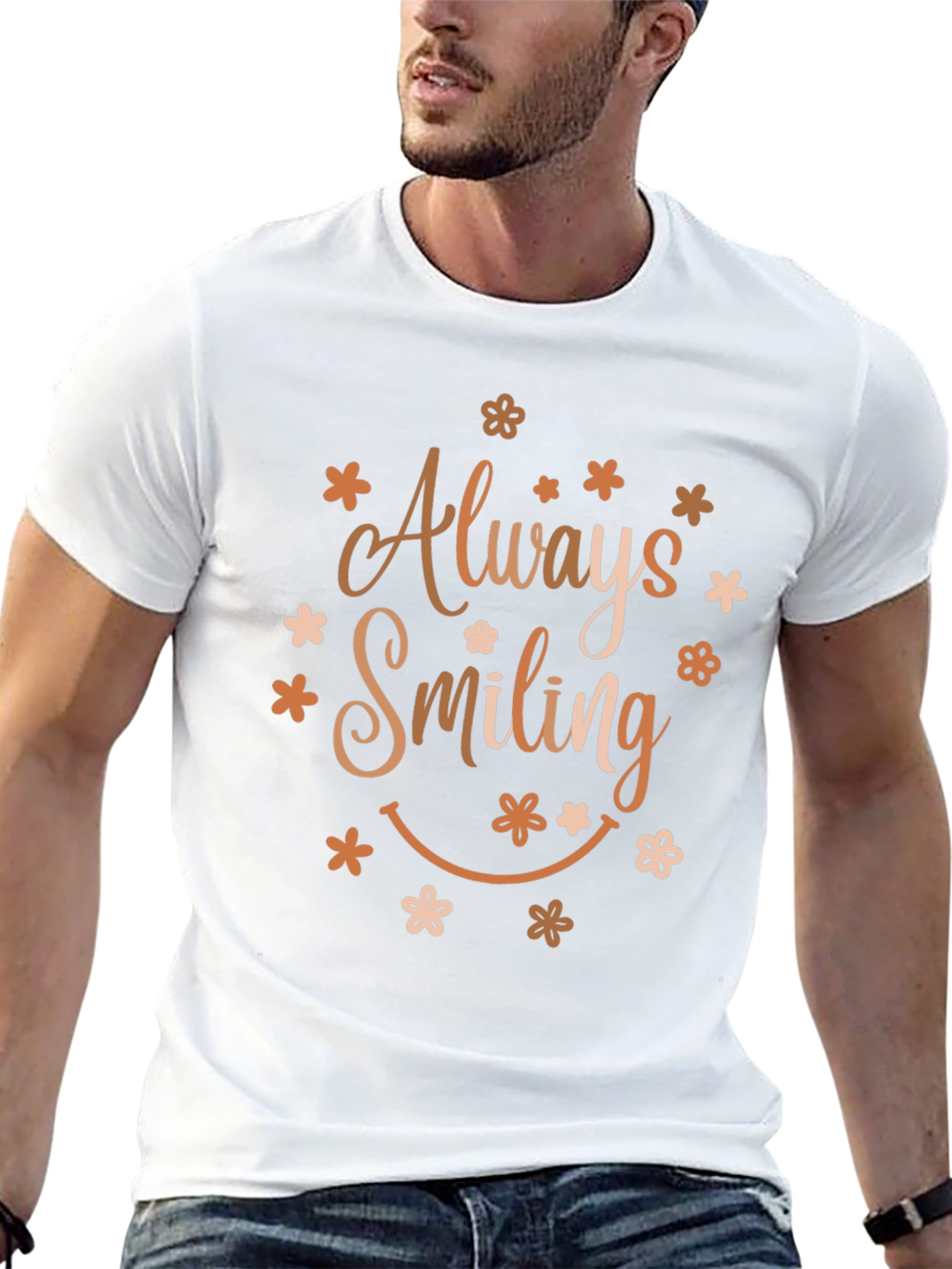 Always Smiling Graphic Print T-Shirt