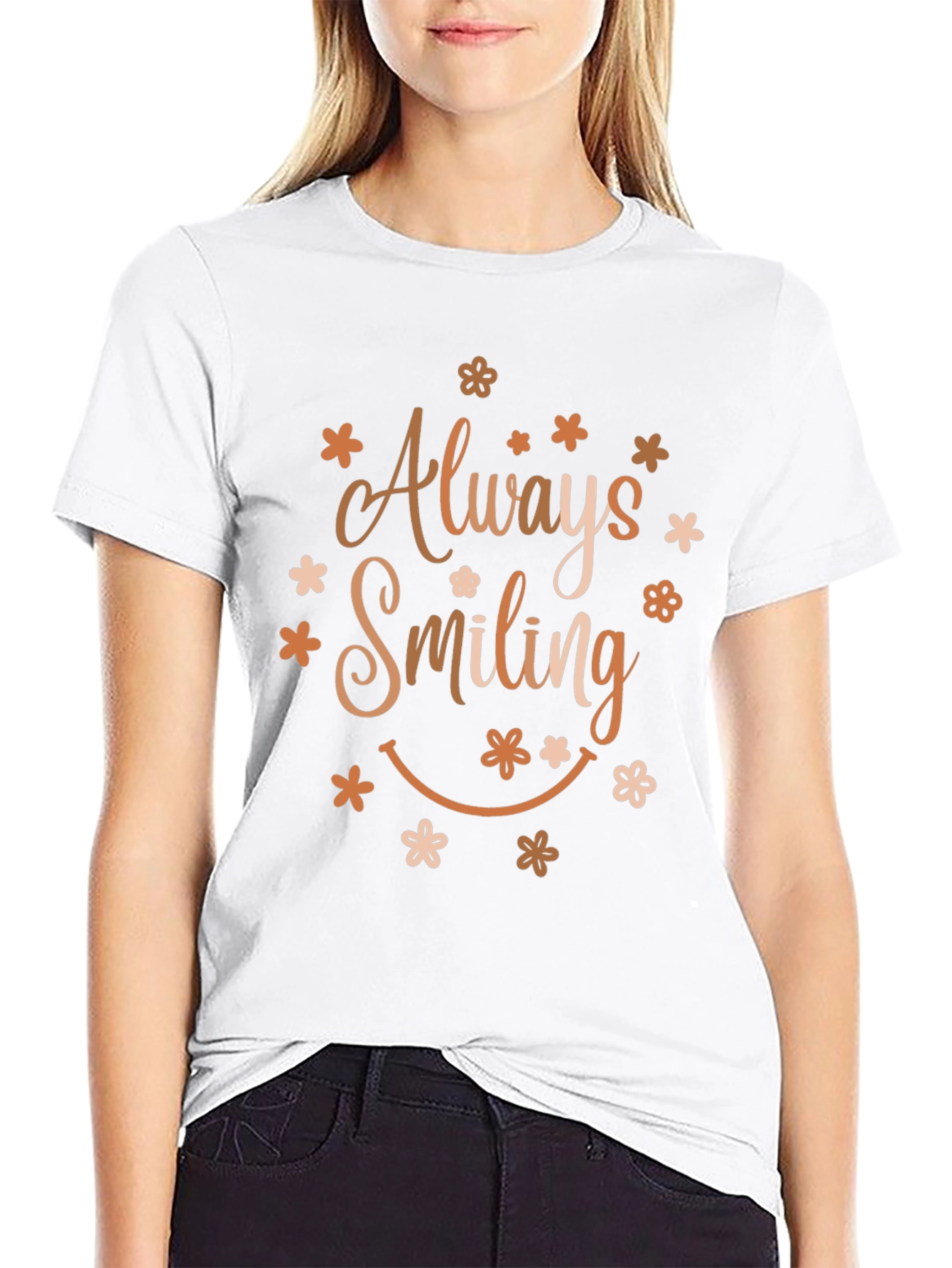 Always Smiling Graphic Print T-Shirt