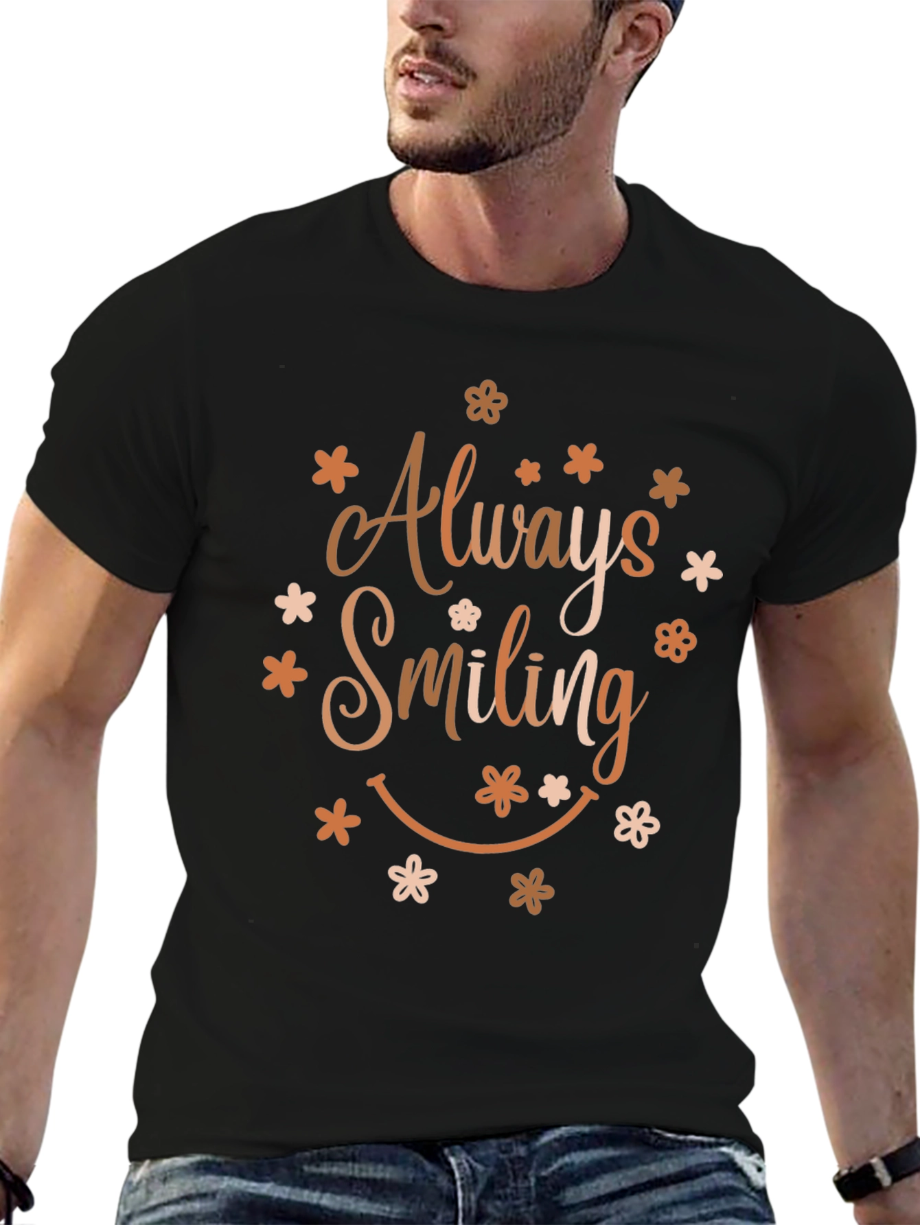 Always Smiling Graphic Print T-Shirt