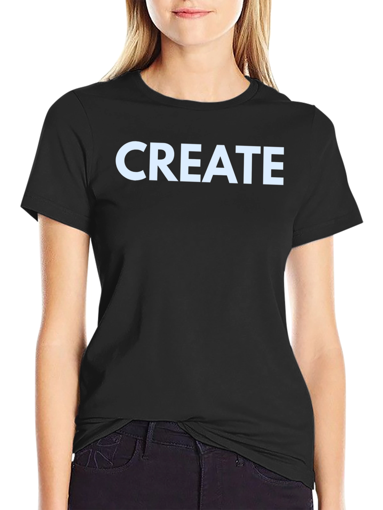 CREATE Graphic T-Shirt - Black Casual Tee