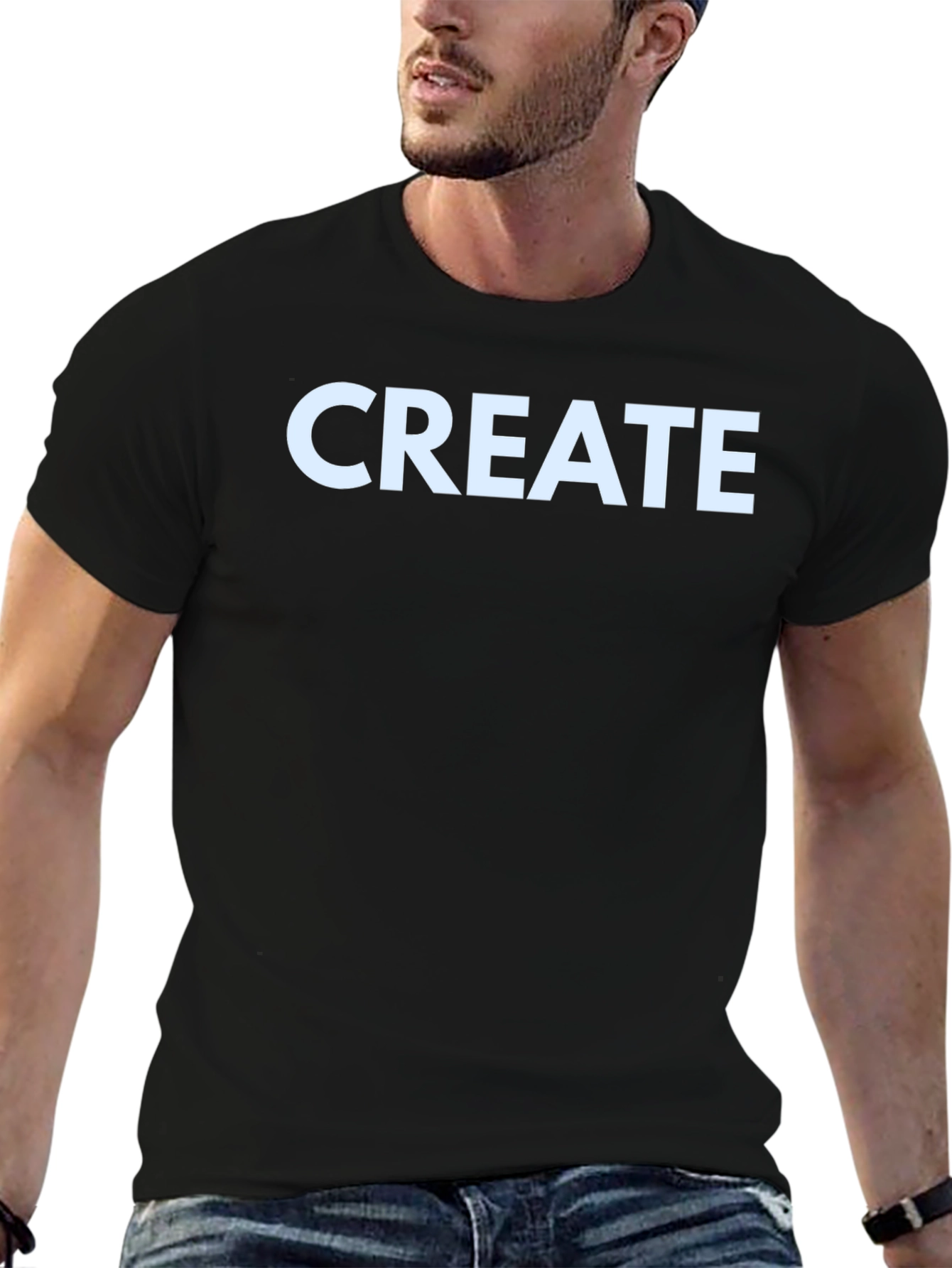 CREATE Graphic T-Shirt - Black Casual Tee