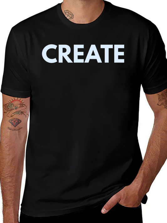 CREATE Graphic T-Shirt - Black Casual Tee