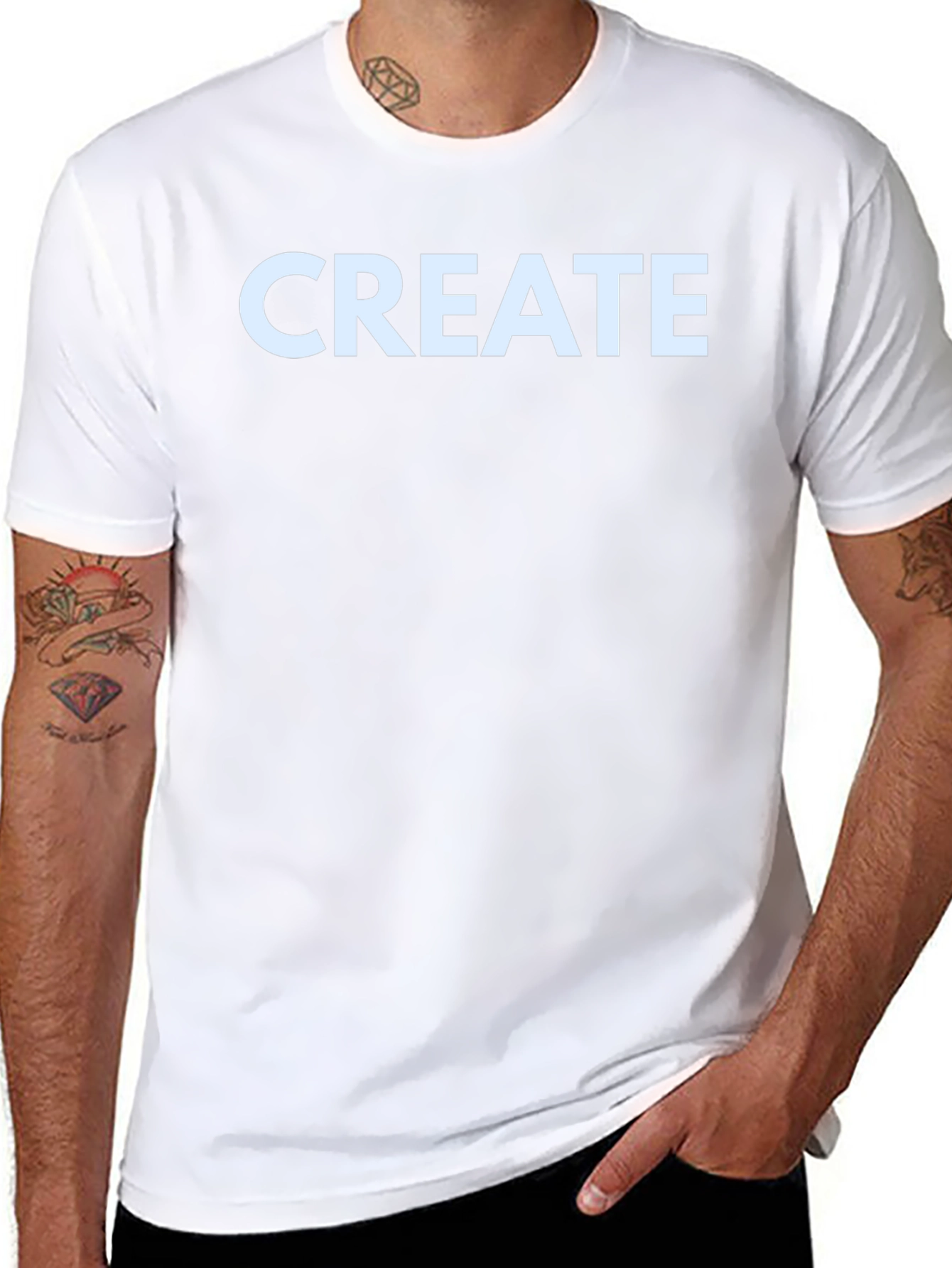 CREATE Graphic T-Shirt - Black Casual Tee