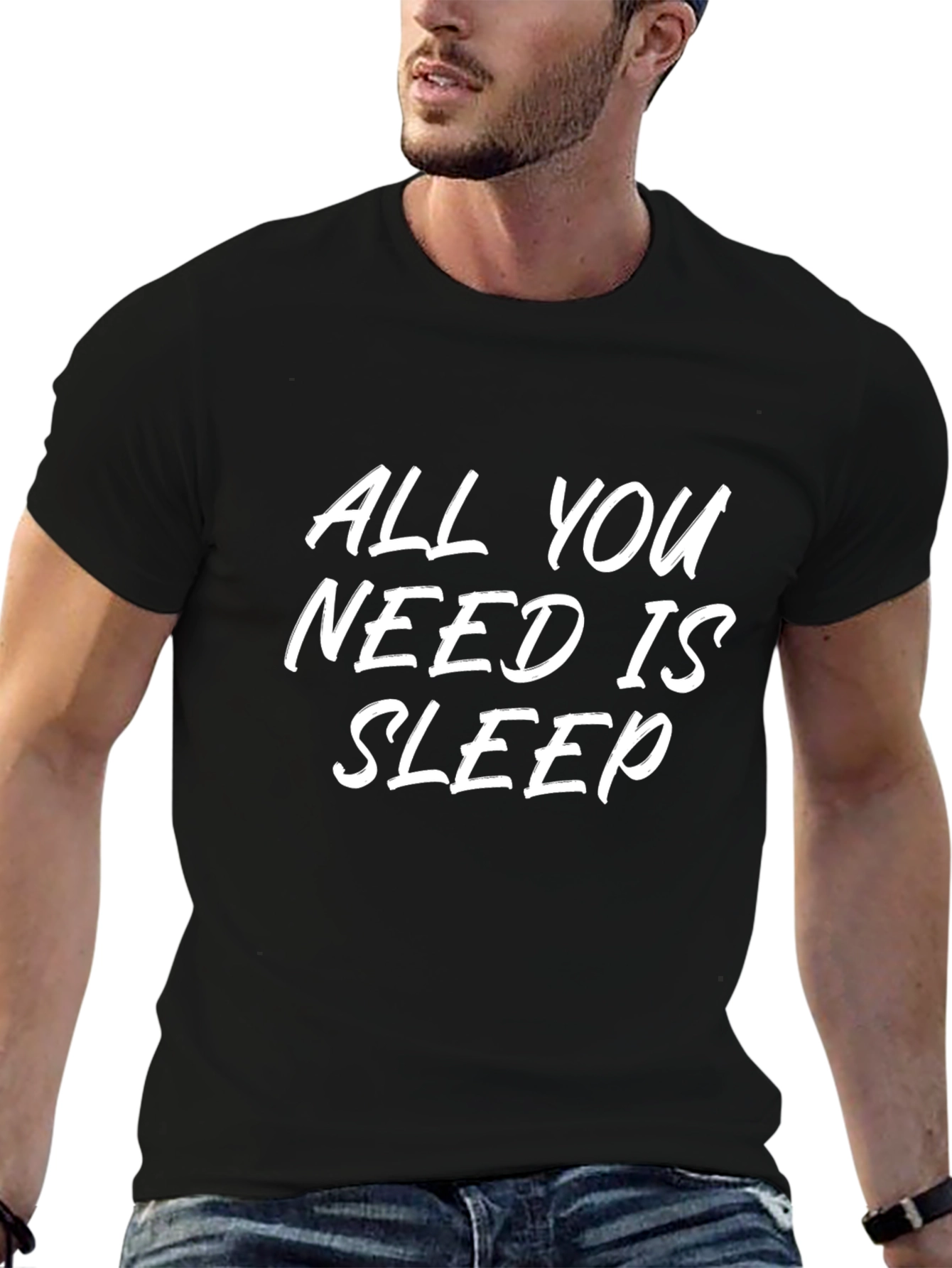 All You Need Is Sleep Black Graphic T-Shirt