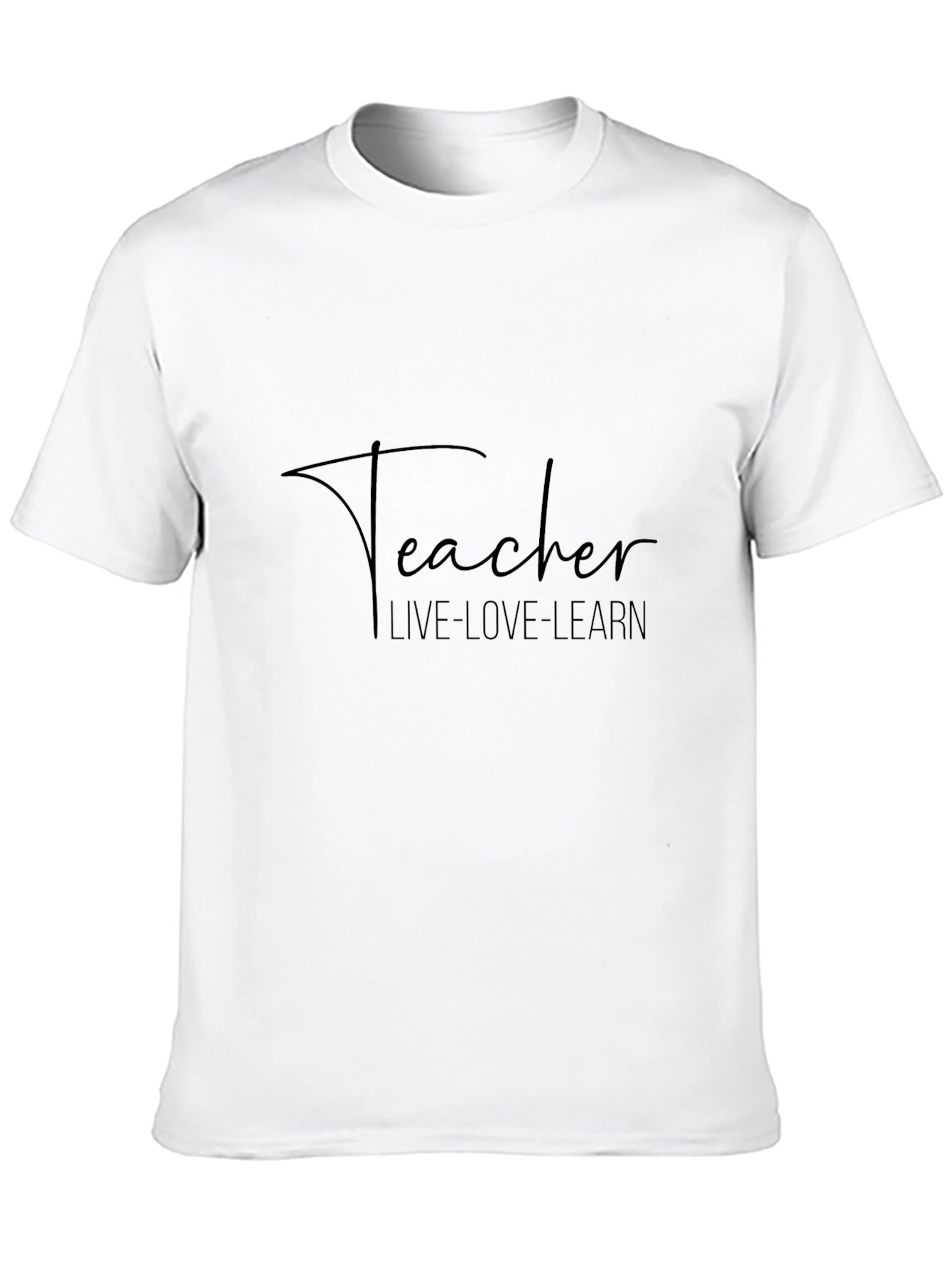 Teacher T-Shirt - Live Love Learn Black Tee