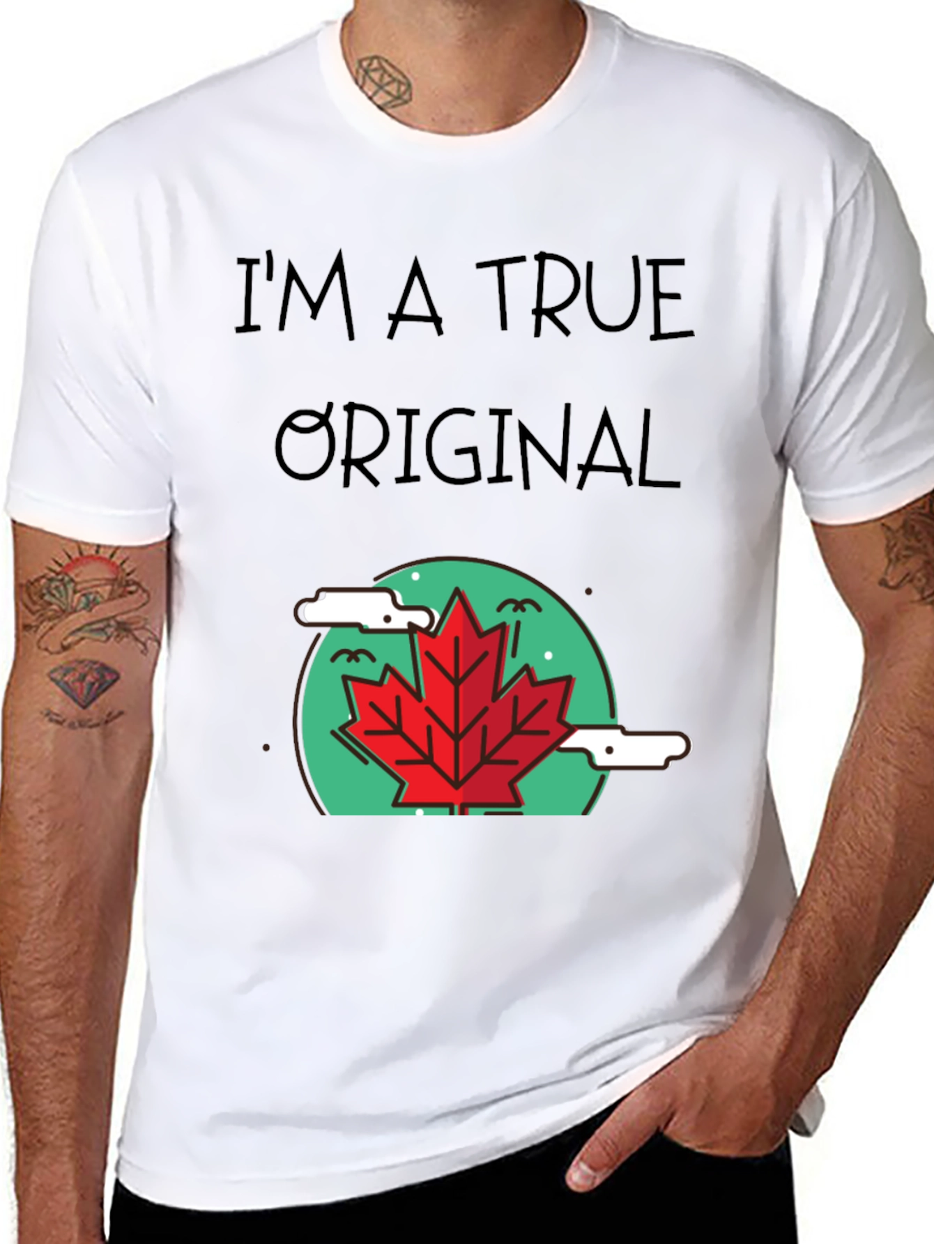 True Original Graphic Tee - Maple Leaf Design