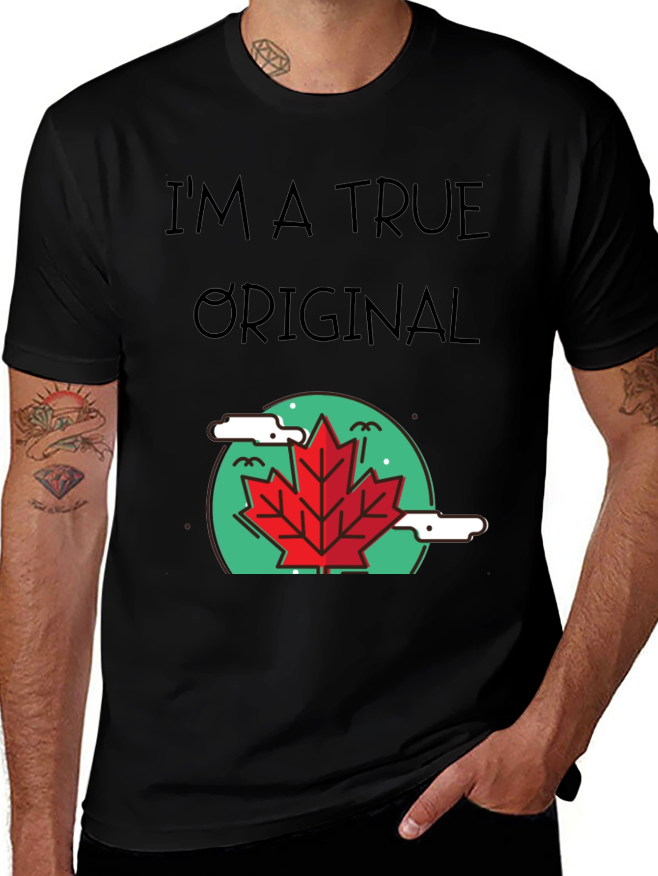 True Original Graphic Tee - Maple Leaf Design