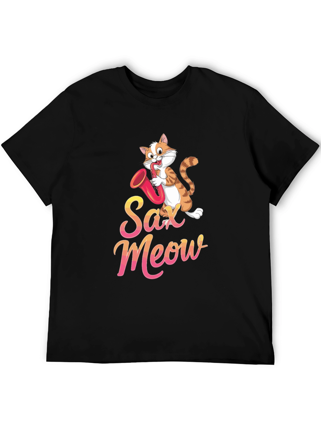 Sax Meow T-Shirt - Music Cat Tee