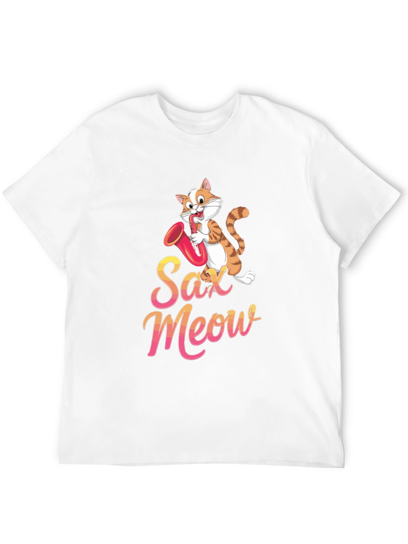 Sax Meow T-Shirt - Music Cat Tee