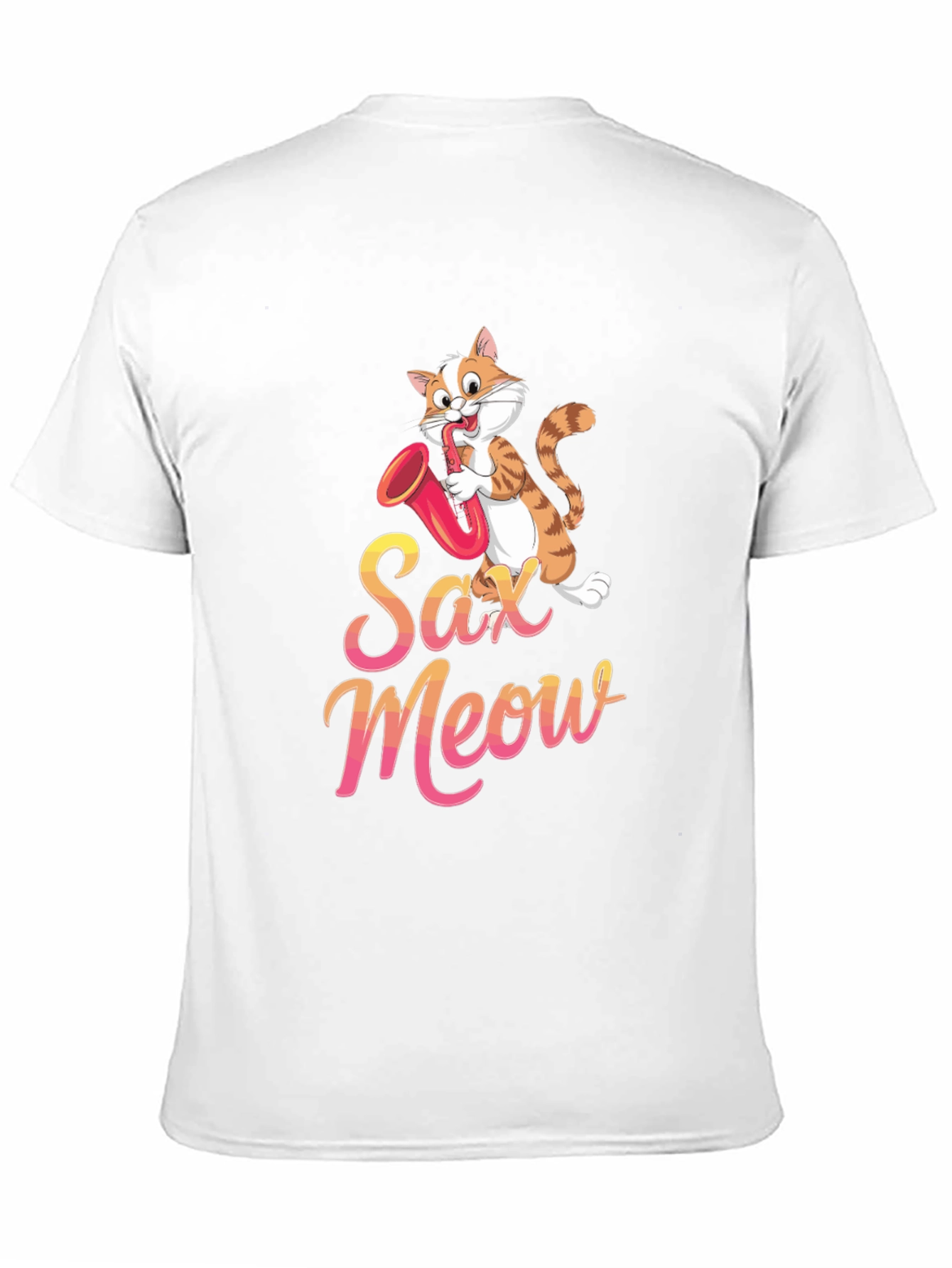 Sax Meow T-Shirt - Music Cat Tee