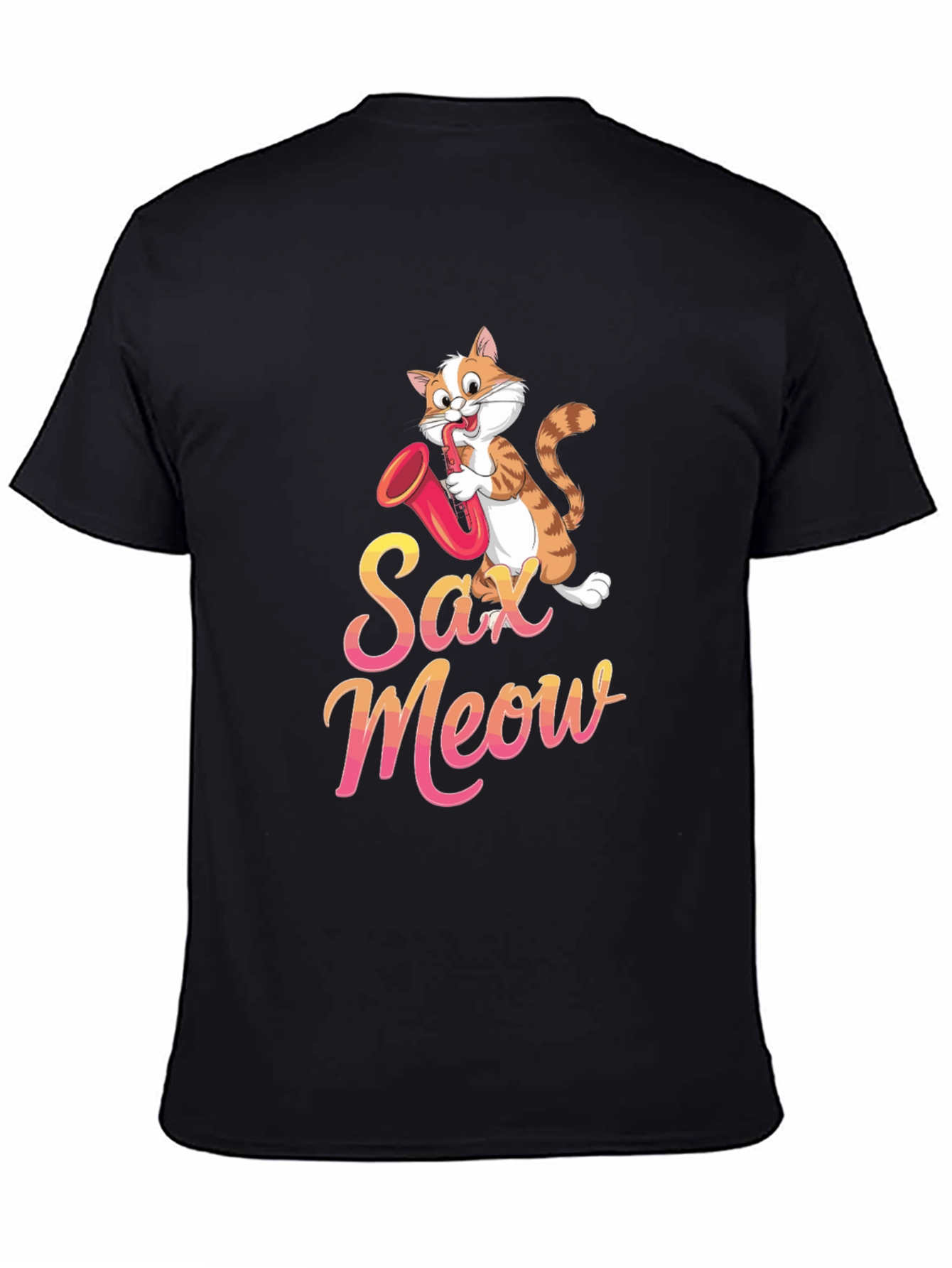 Sax Meow T-Shirt - Music Cat Tee