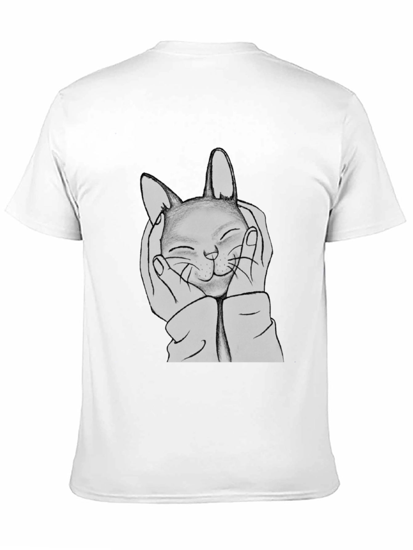 Cute Cat Hands Black Graphic Tee