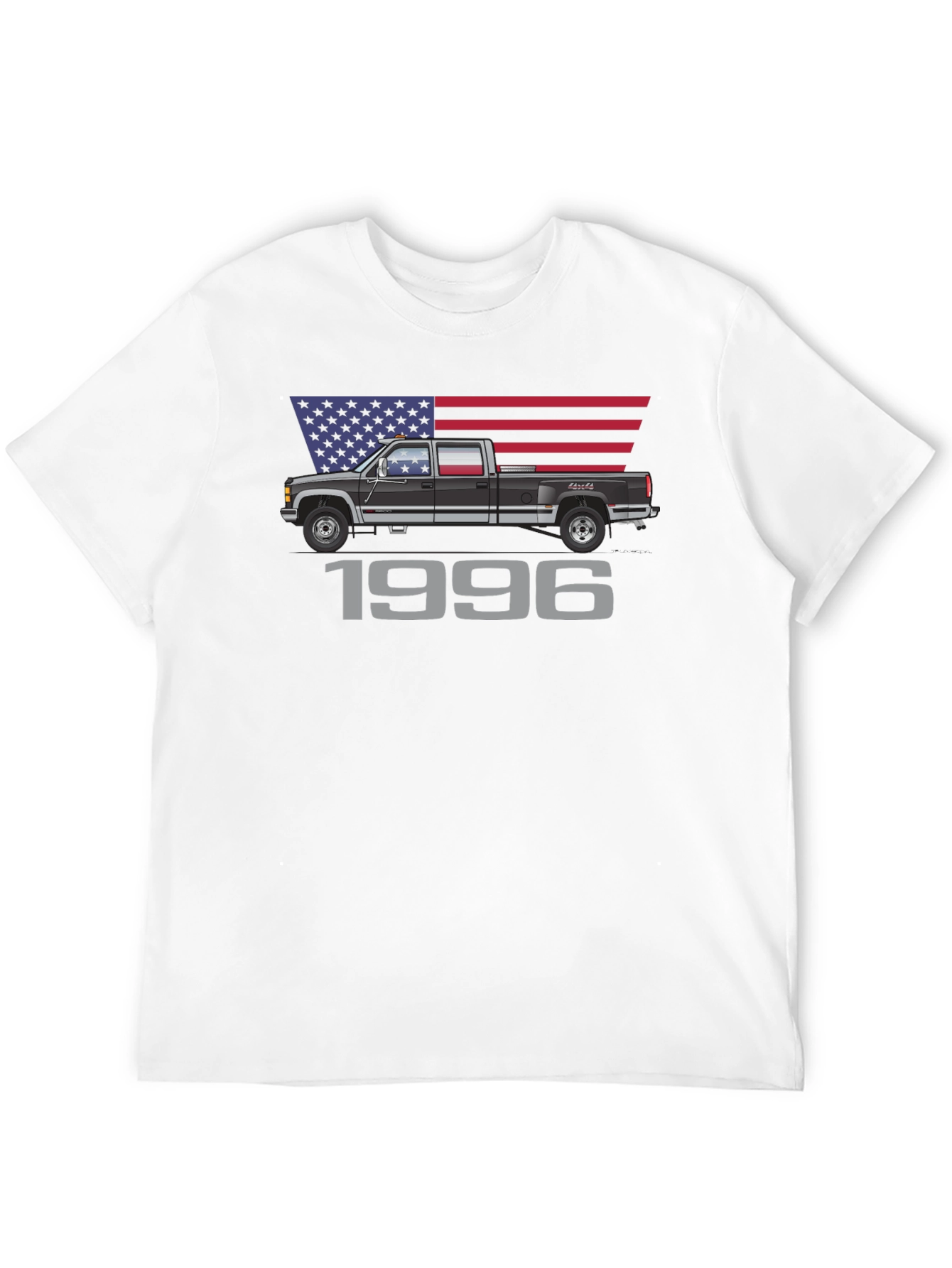 1996 Truck USA Flag Graphic T-Shirt