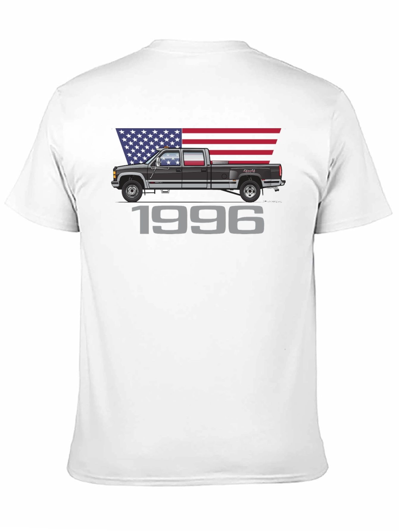 1996 Truck USA Flag Graphic T-Shirt