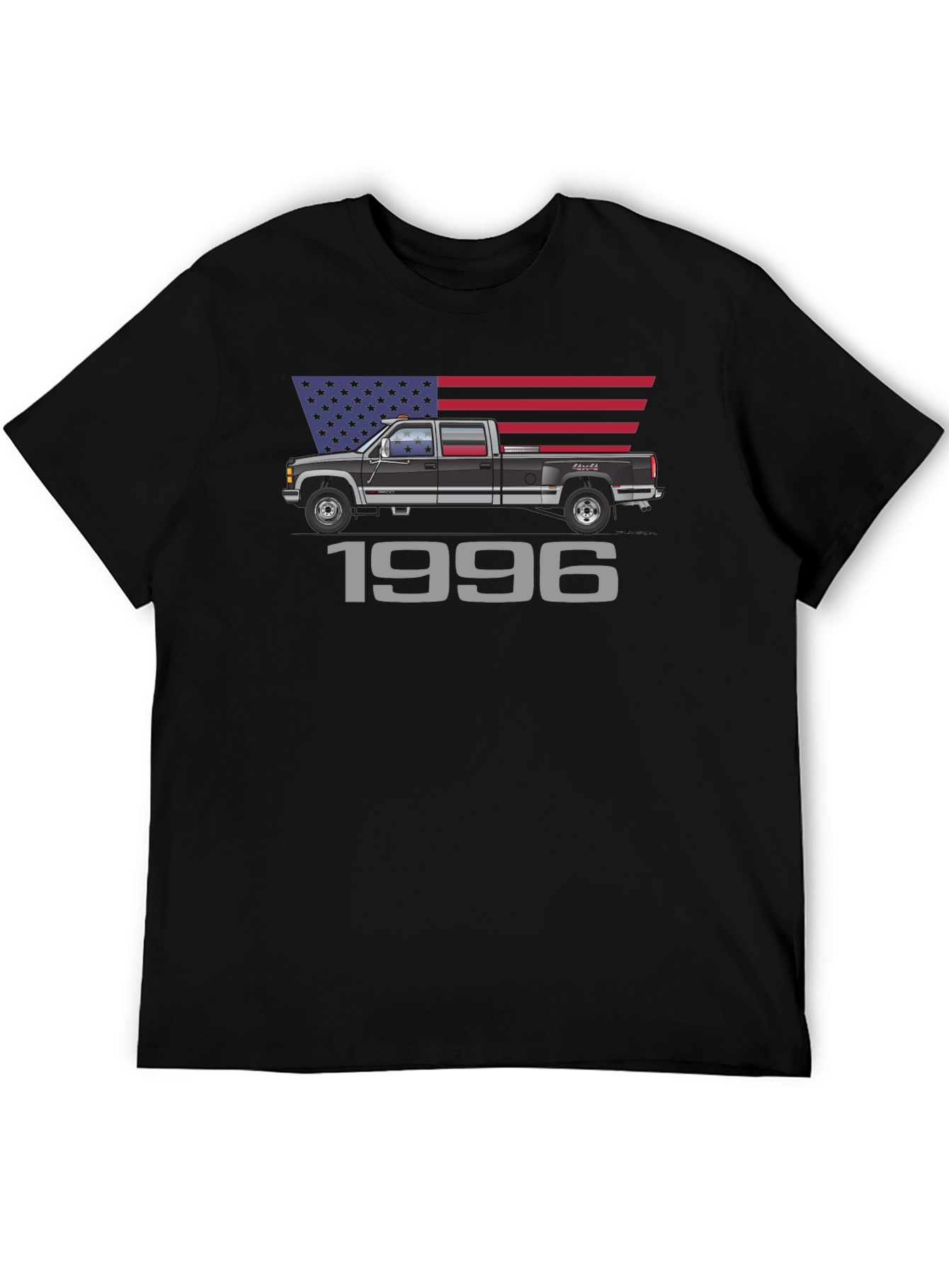 1996 Truck USA Flag Graphic T-Shirt
