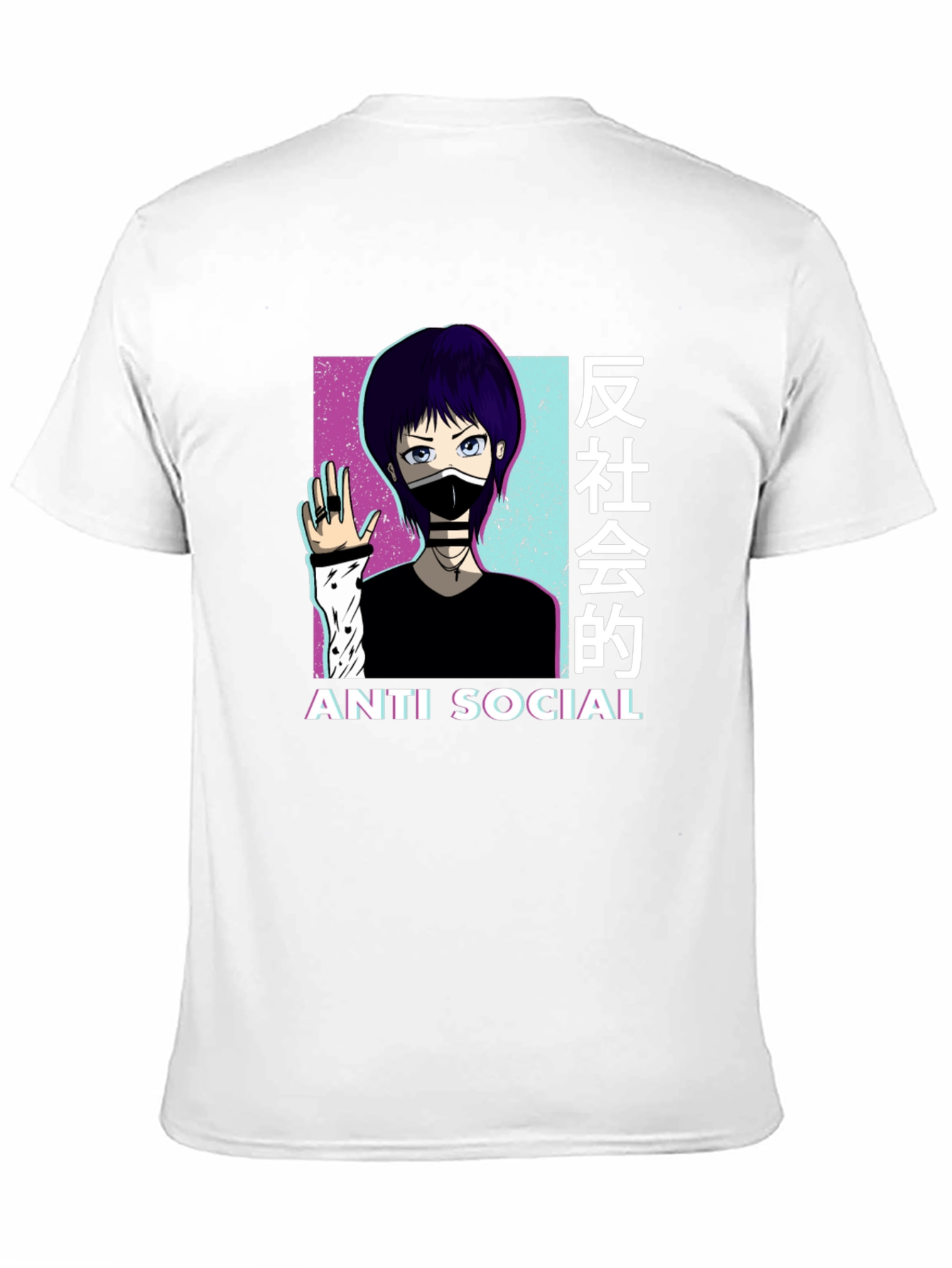 Anti Social Anime Graphic T-Shirt