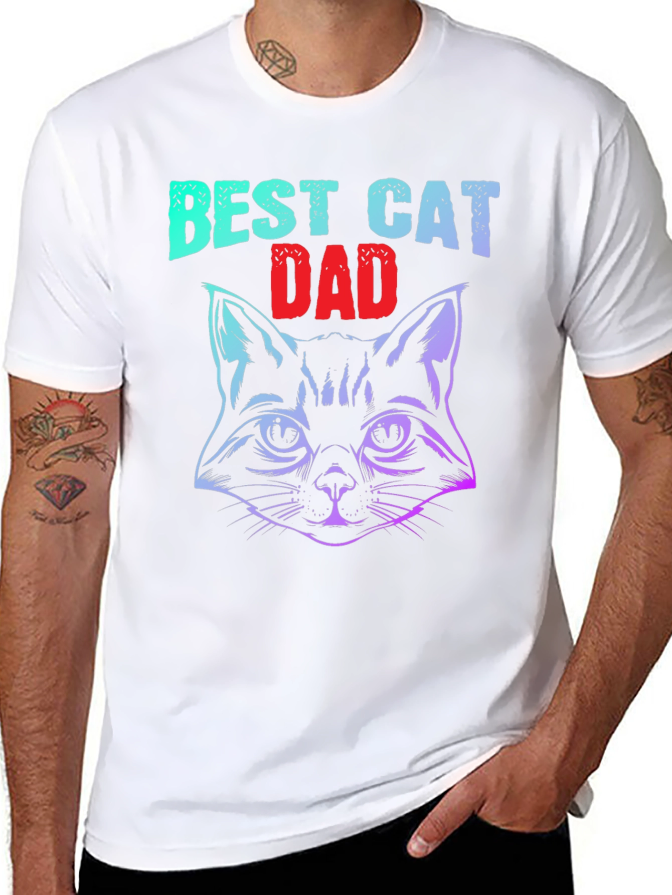 Best Cat Dad T-Shirt - Graphic Tee