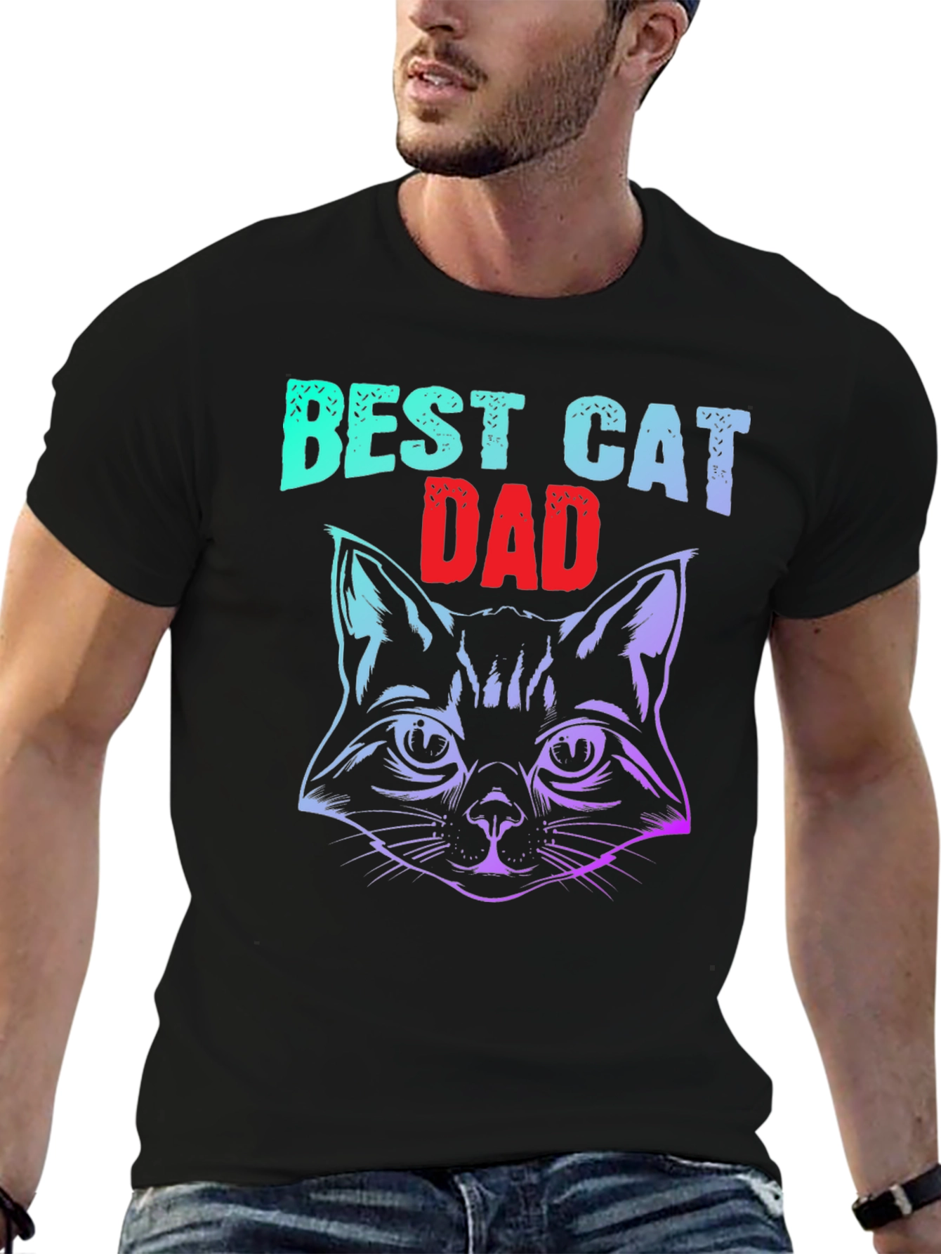 Best Cat Dad T-Shirt - Graphic Tee