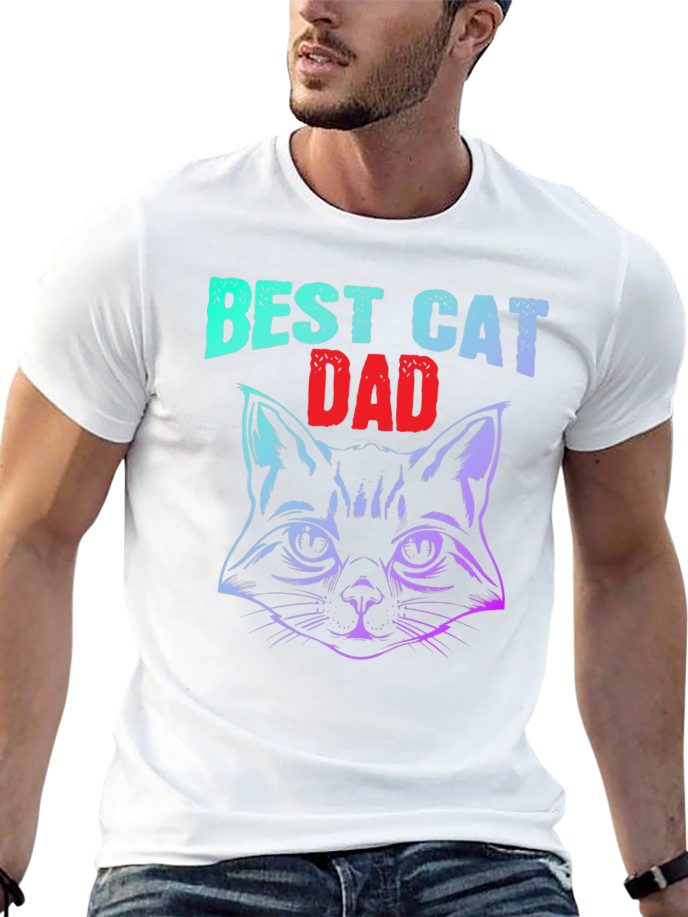Best Cat Dad T-Shirt - Graphic Tee