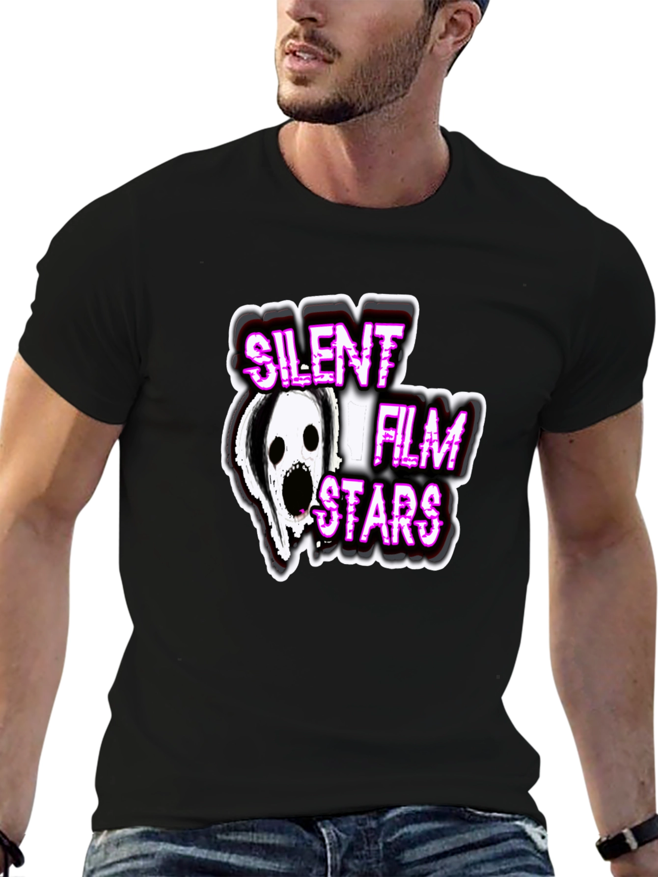Silent Film Stars Graphic Tee - Black