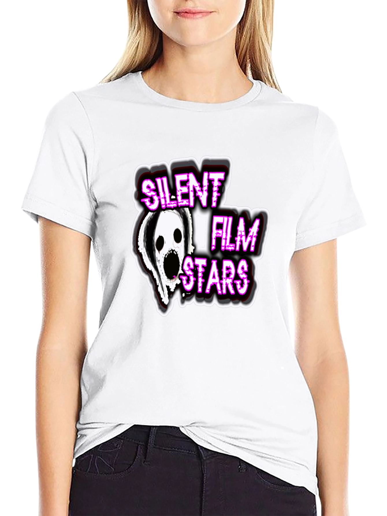 Silent Film Stars Graphic Tee - Black