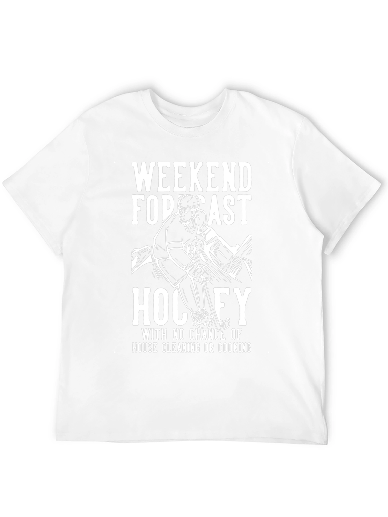 Weekend Forecast Hockey T-Shirt - No Cleaning!