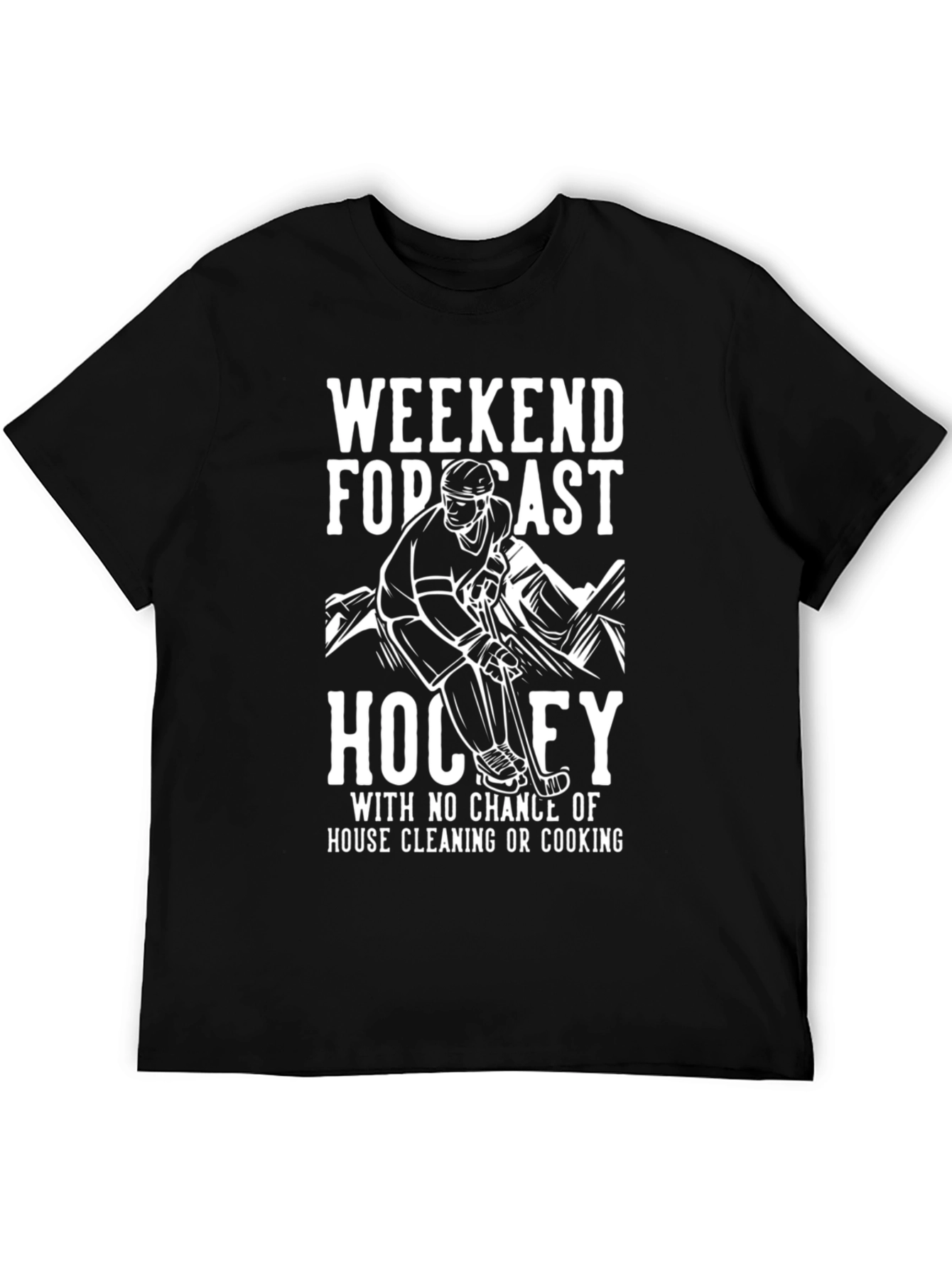 Weekend Forecast Hockey T-Shirt - No Cleaning!