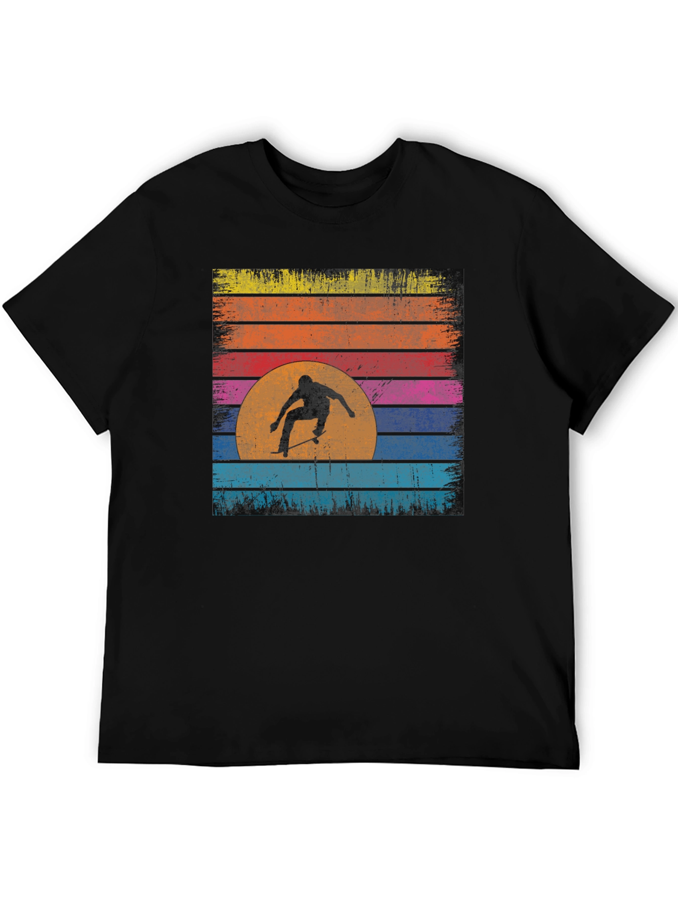 Skate Sunset Graphic T-Shirt - Cool Retro Design
