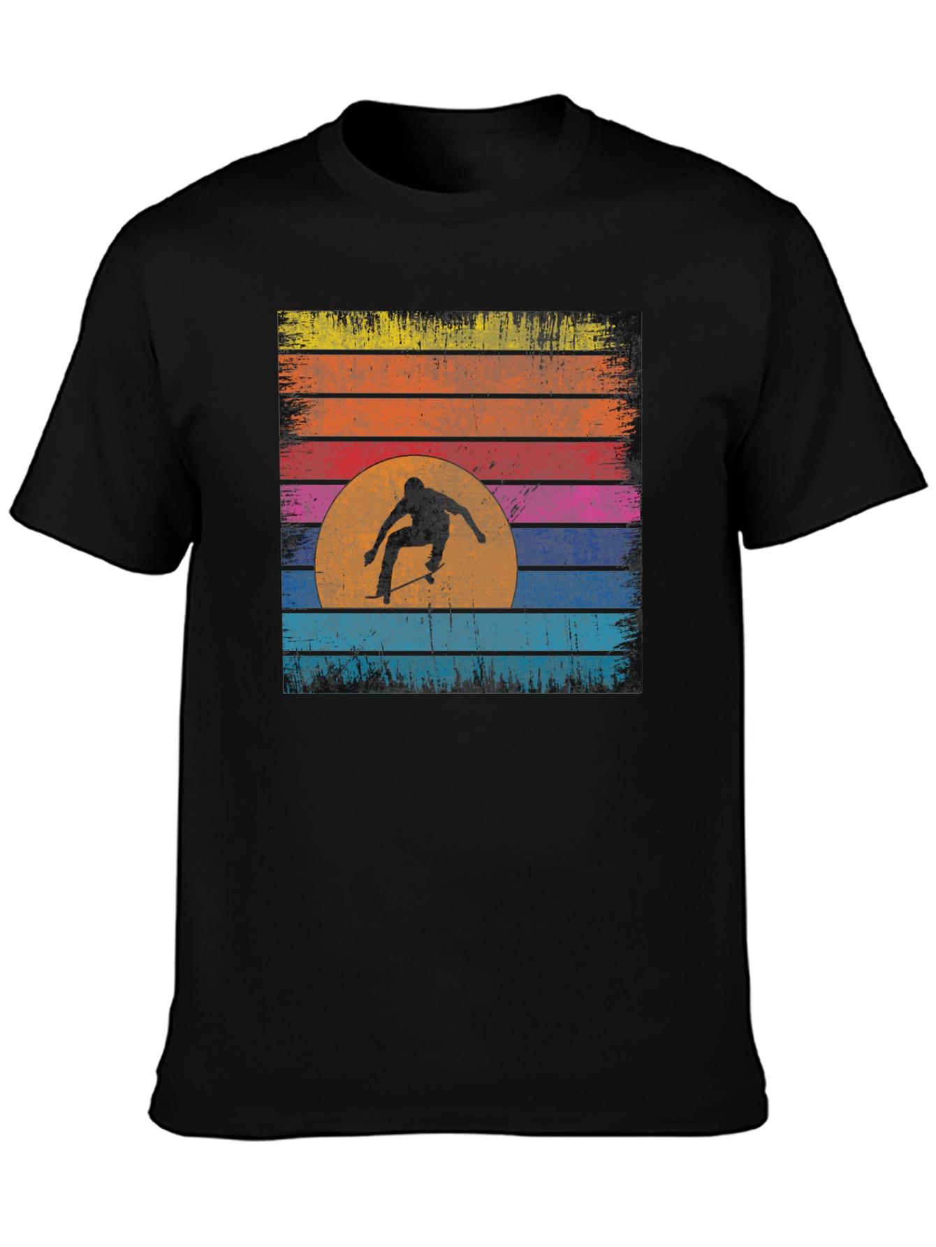Skate Sunset Graphic T-Shirt - Cool Retro Design