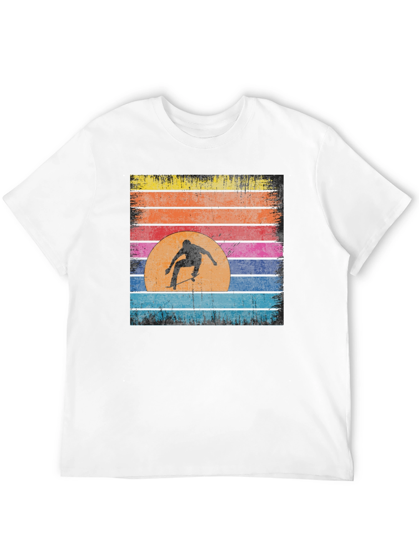Skate Sunset Graphic T-Shirt - Cool Retro Design