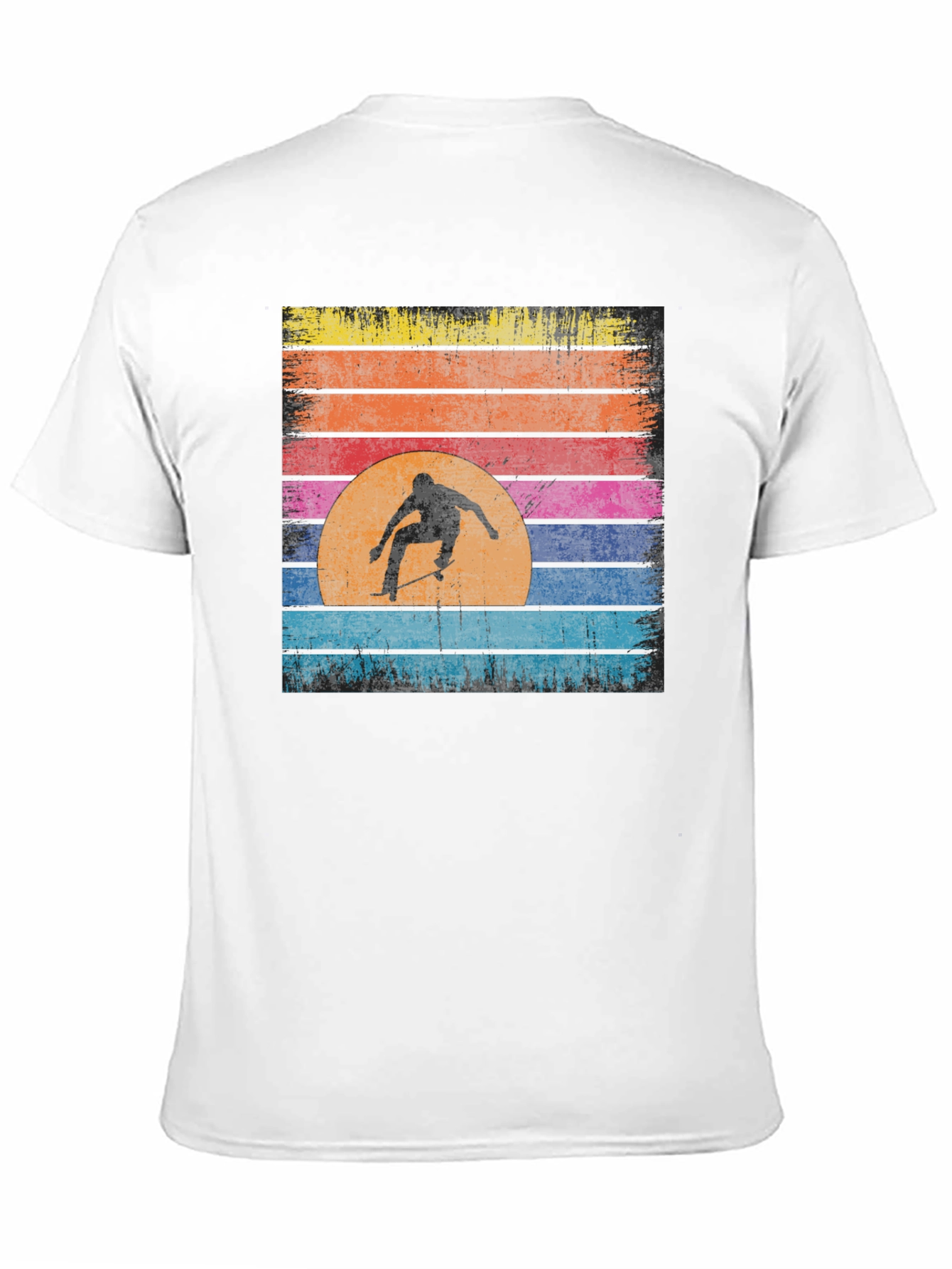 Skate Sunset Graphic T-Shirt - Cool Retro Design