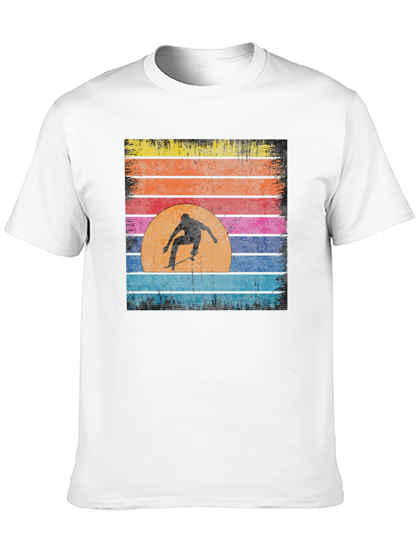 Skate Sunset Graphic T-Shirt - Cool Retro Design