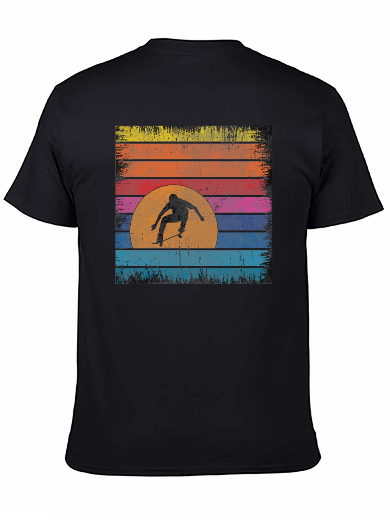 Skate Sunset Graphic T-Shirt - Cool Retro Design