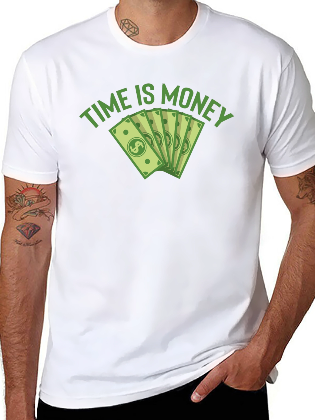 Time is Money Graphic Tee - Black