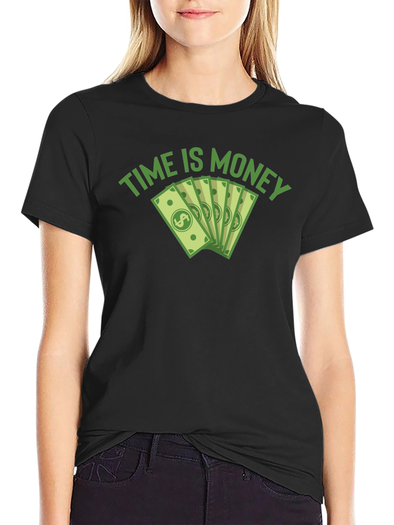 Time is Money Graphic Tee - Black