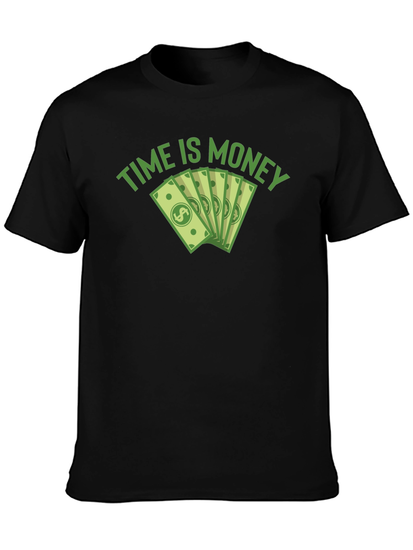 Time is Money Graphic Tee - Black